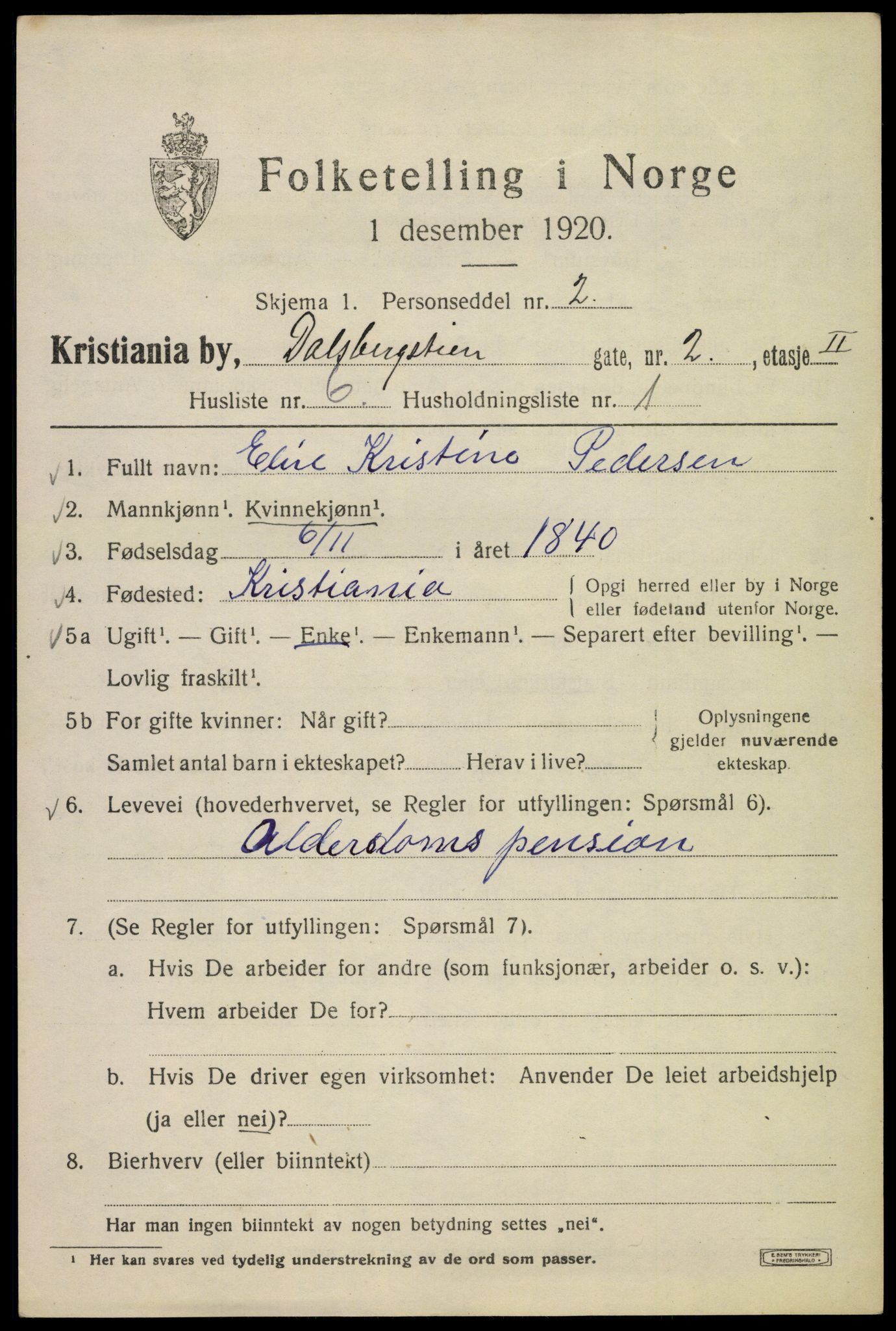 SAO, 1920 census for Kristiania, 1920, p. 192477