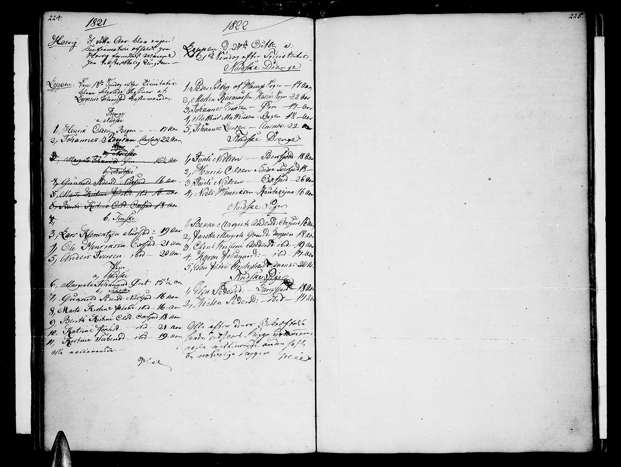 Loppa sokneprestkontor, SATØ/S-1339/H/Ha/L0002kirke: Parish register (official) no. 2, 1785-1821, p. 224-225