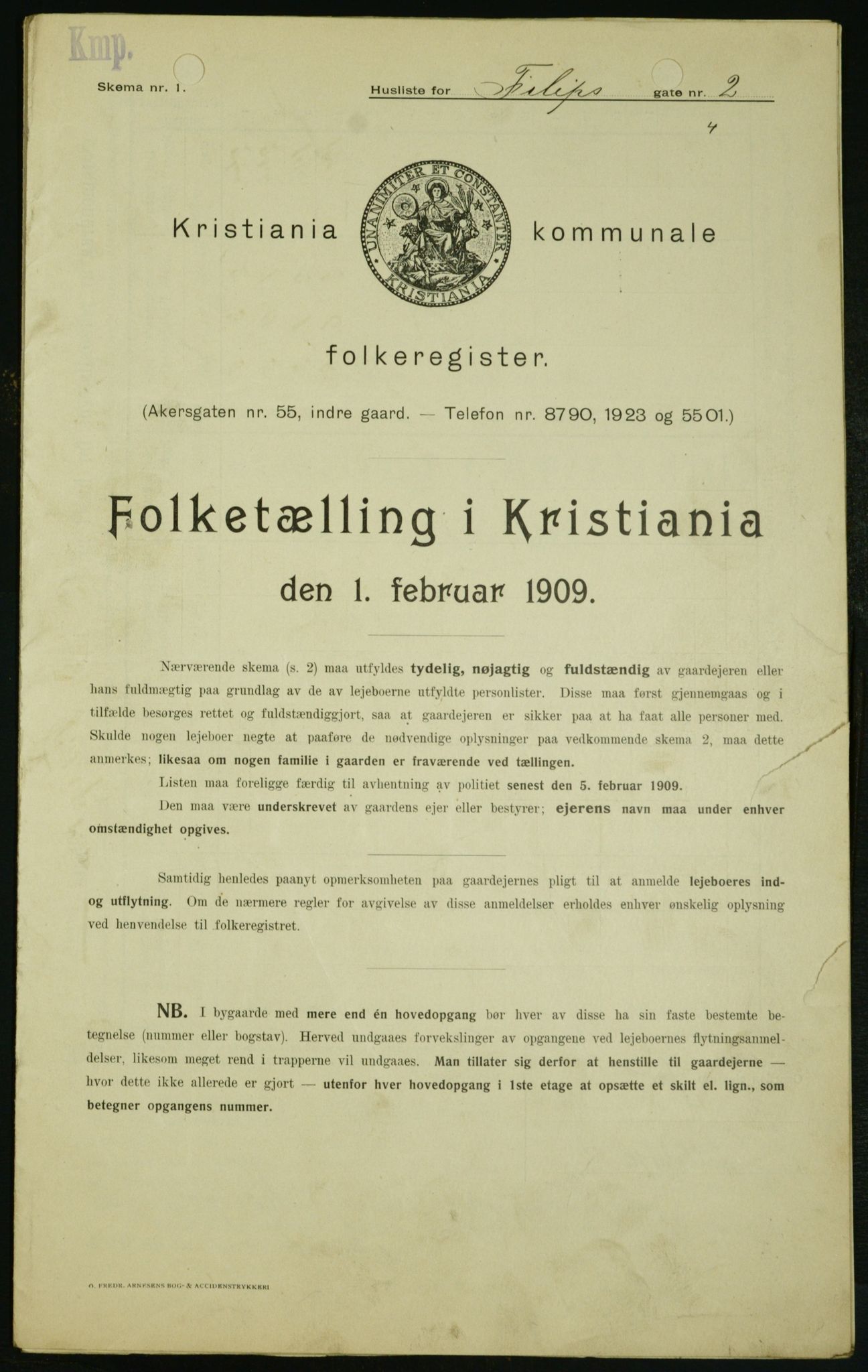 OBA, Municipal Census 1909 for Kristiania, 1909, p. 21877