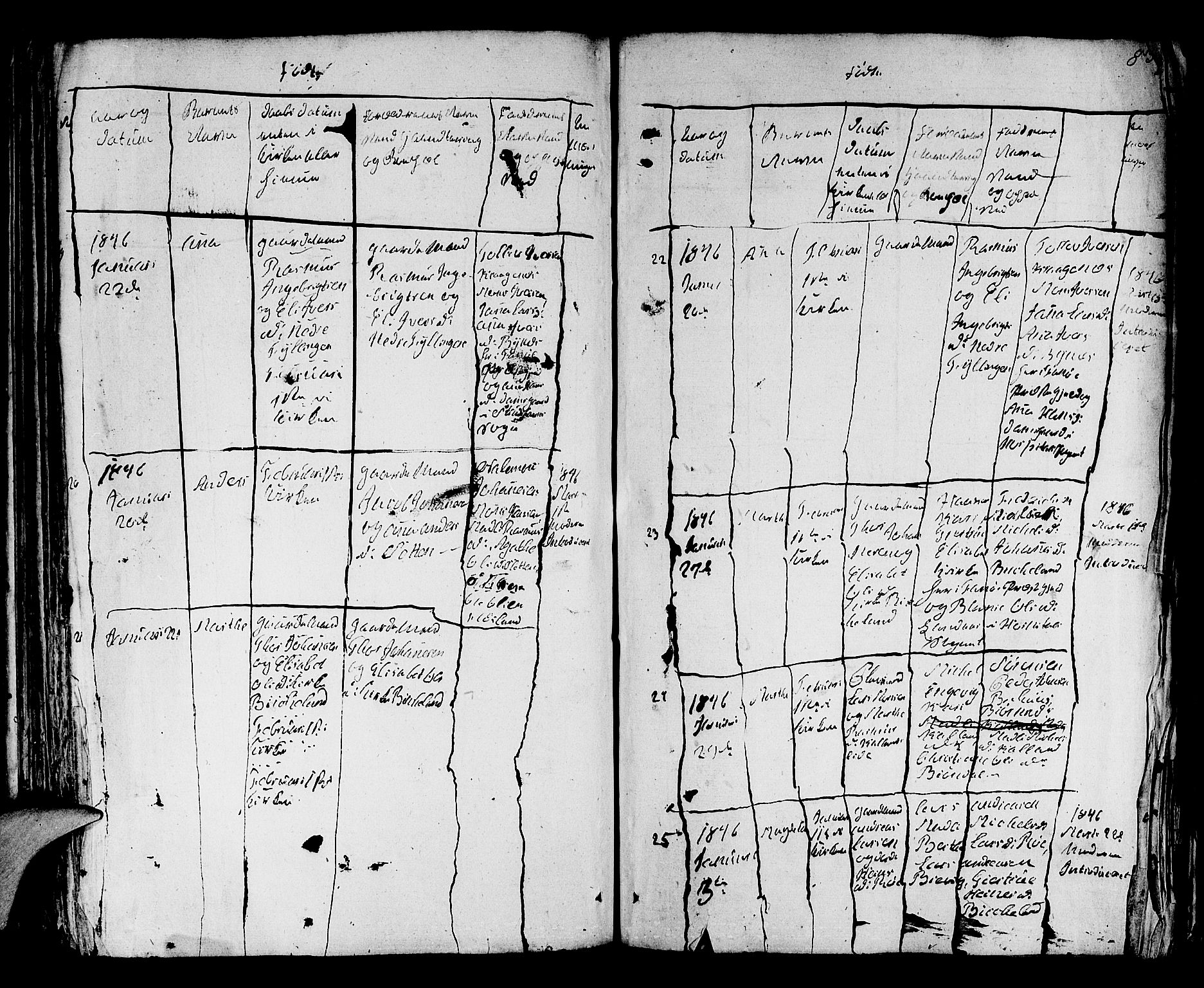 Fana Sokneprestembete, AV/SAB-A-75101/H/Hab/Habb/L0001: Parish register (copy) no. B 1, 1837-1855, p. 83