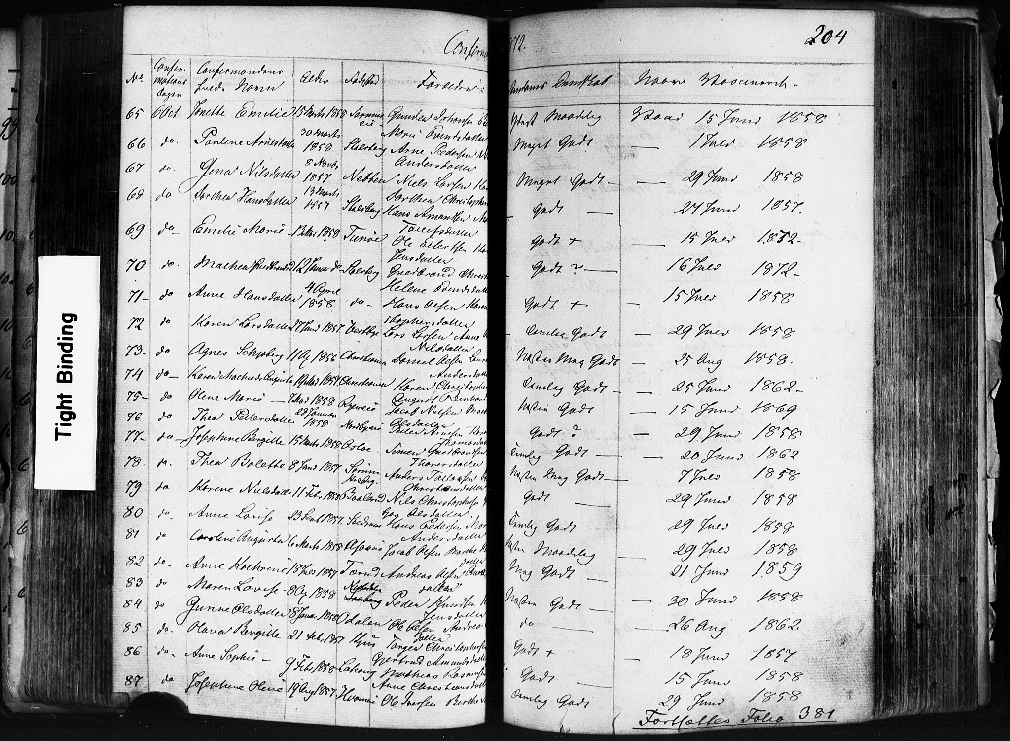 Skedsmo prestekontor Kirkebøker, AV/SAO-A-10033a/F/Fa/L0011: Parish register (official) no. I 11, 1866-1876, p. 204