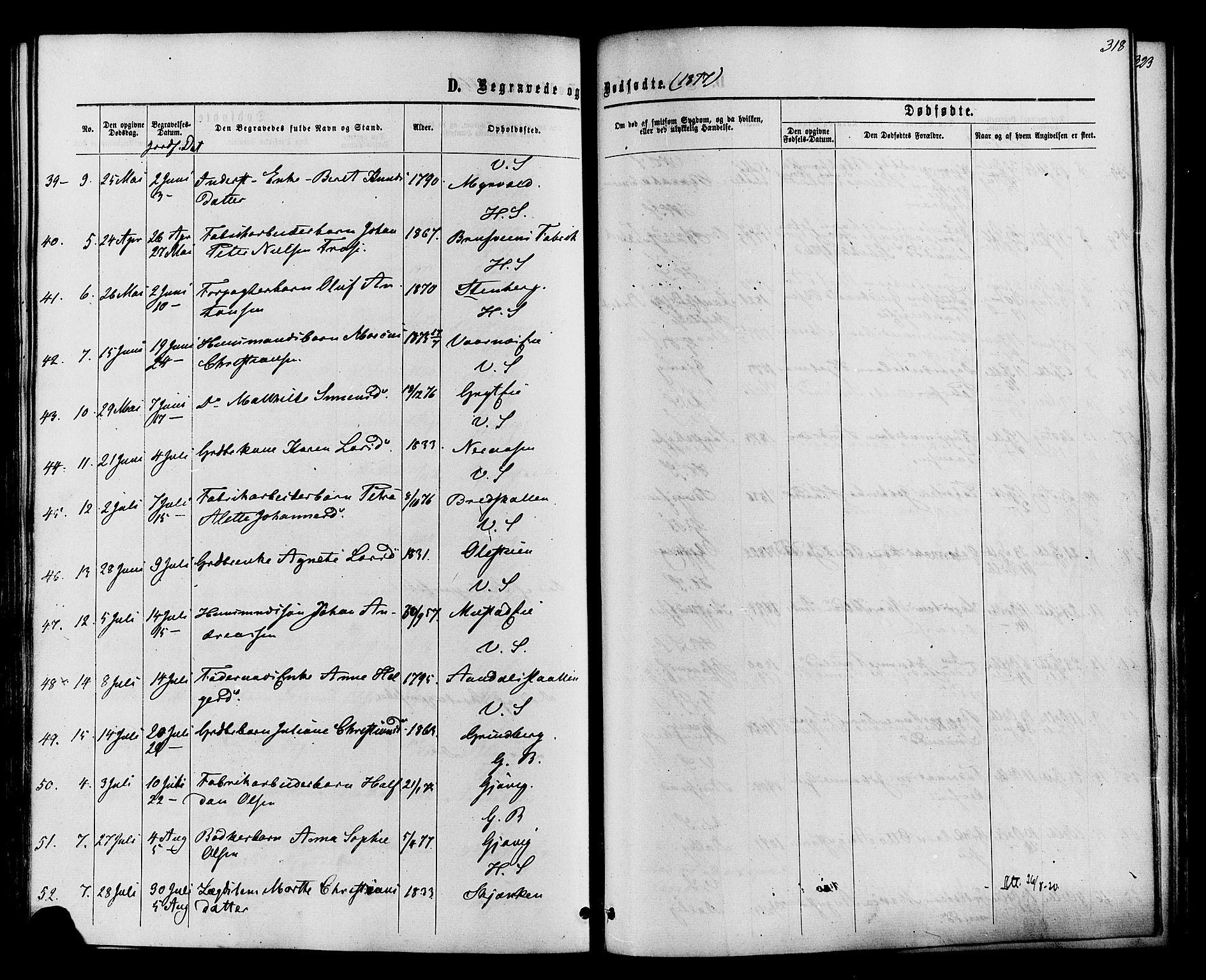 Vardal prestekontor, AV/SAH-PREST-100/H/Ha/Haa/L0007: Parish register (official) no. 7, 1867-1878, p. 318