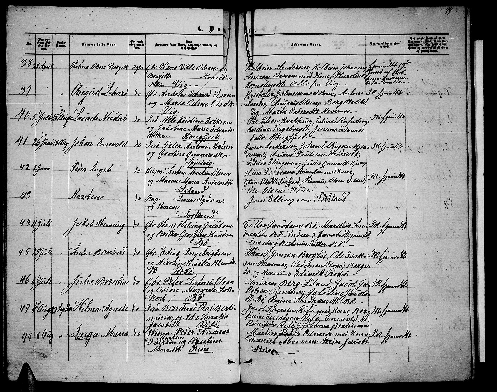 Ministerialprotokoller, klokkerbøker og fødselsregistre - Nordland, AV/SAT-A-1459/895/L1381: Parish register (copy) no. 895C03, 1864-1885, p. 74