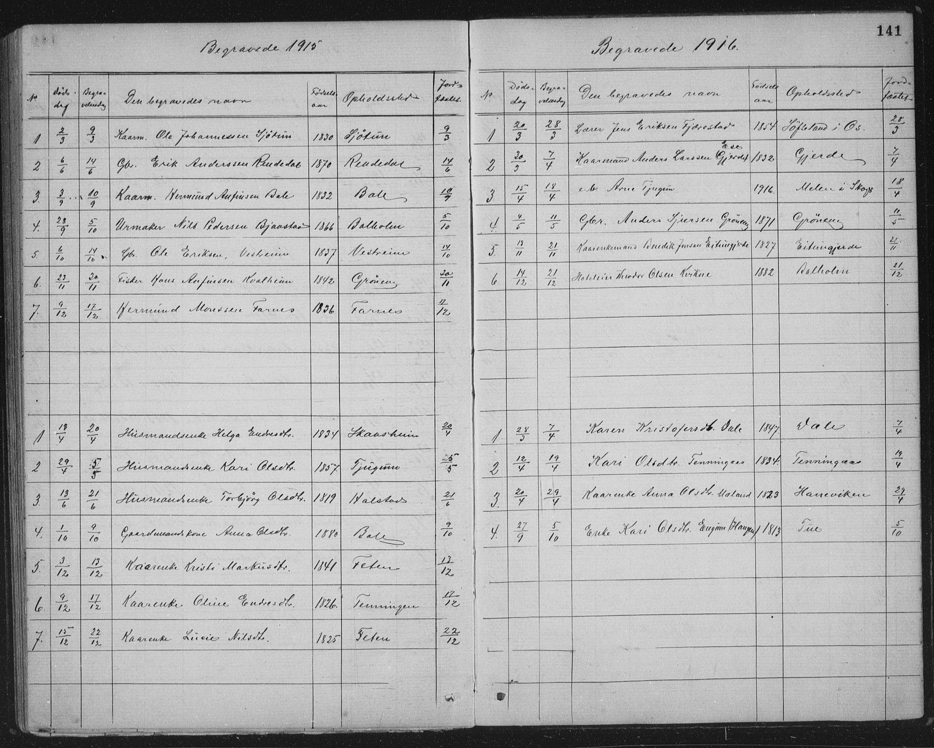 Balestrand sokneprestembete, AV/SAB-A-79601/H/Hab/Haba/L0002: Parish register (copy) no. A 2, 1880-1919, p. 141