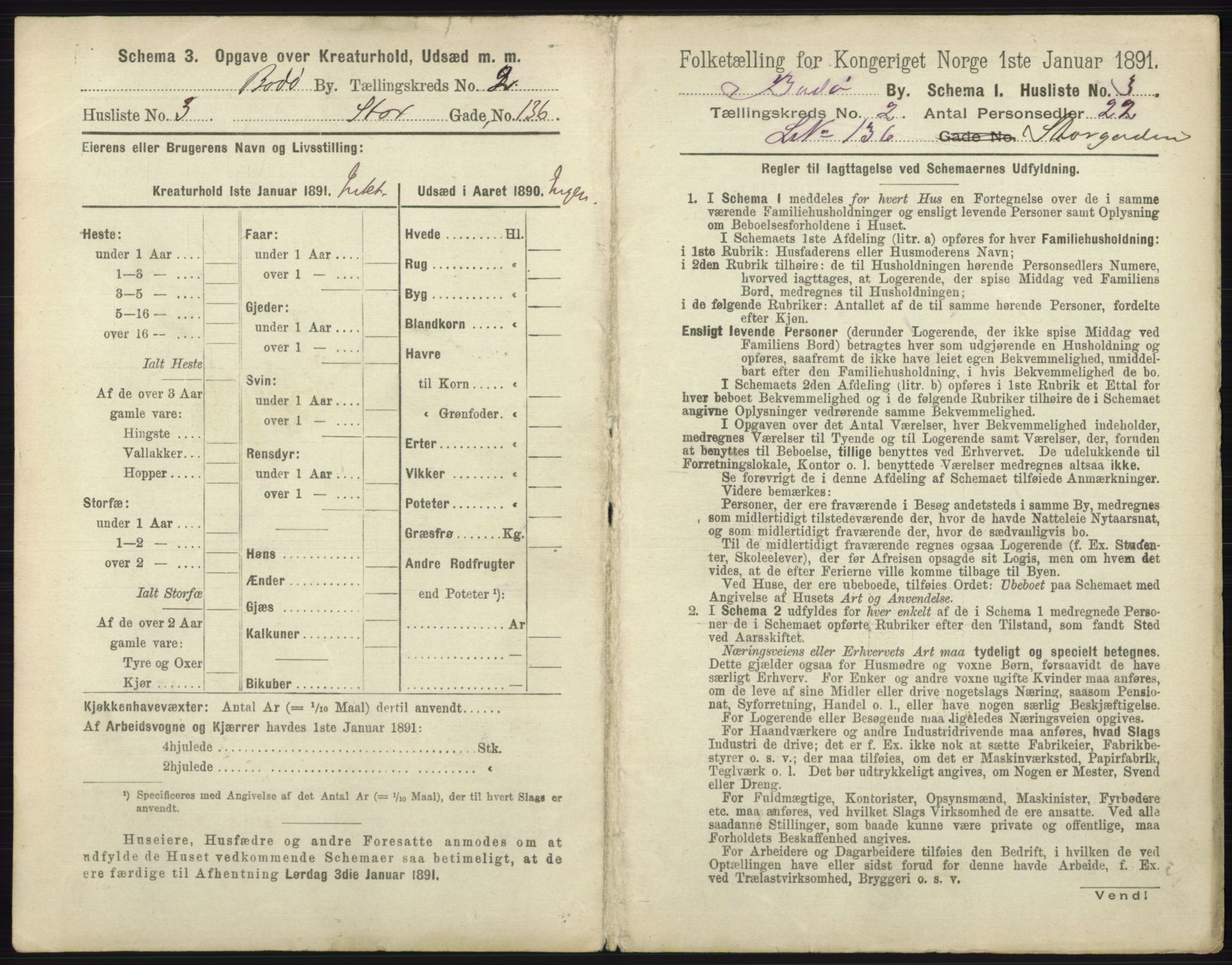 RA, 1891 census for 1804 Bodø, 1891, p. 854