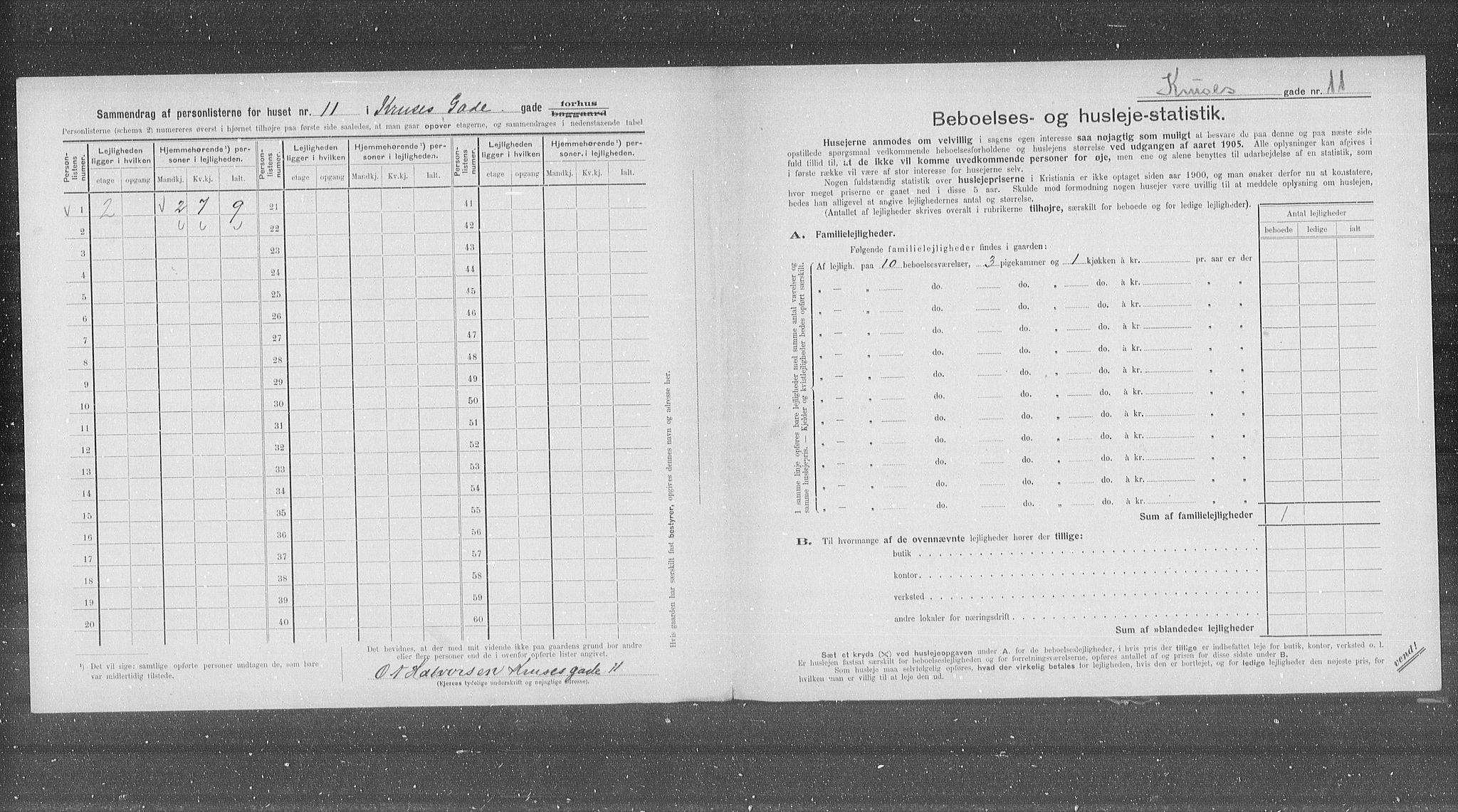 OBA, Municipal Census 1905 for Kristiania, 1905, p. 28926