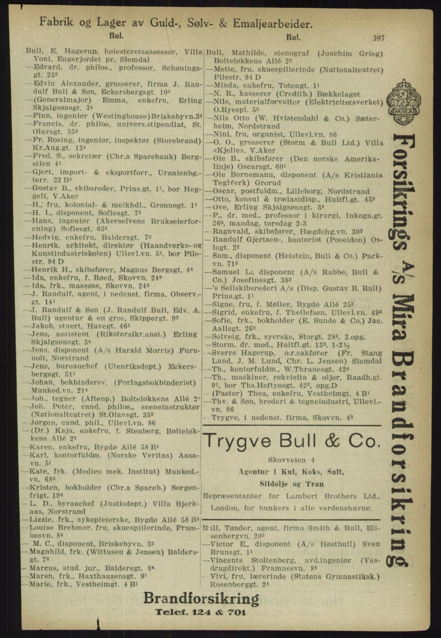 Kristiania/Oslo adressebok, PUBL/-, 1918, p. 422