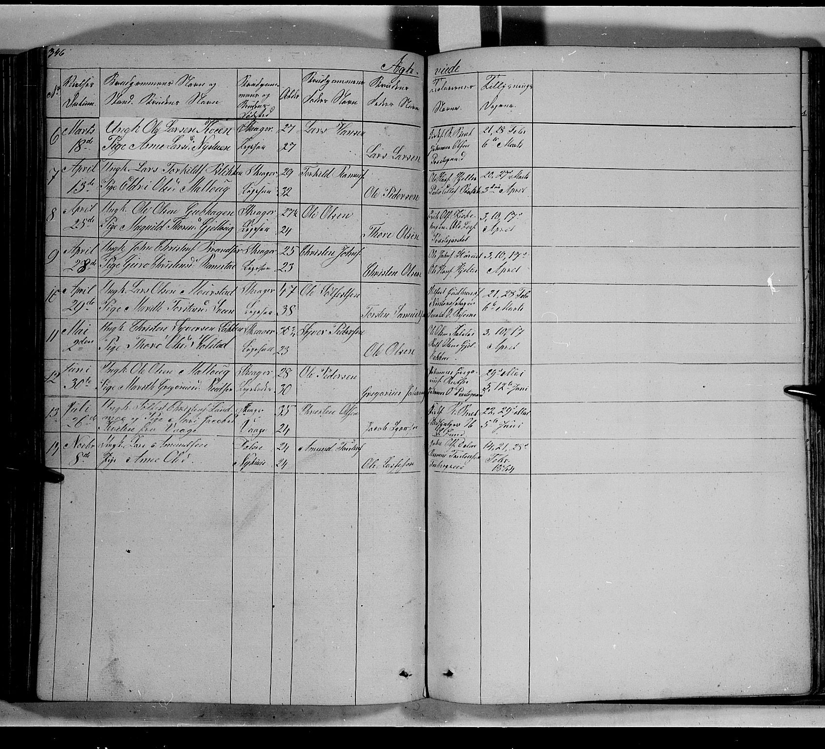 Lom prestekontor, SAH/PREST-070/L/L0004: Parish register (copy) no. 4, 1845-1864, p. 346-347