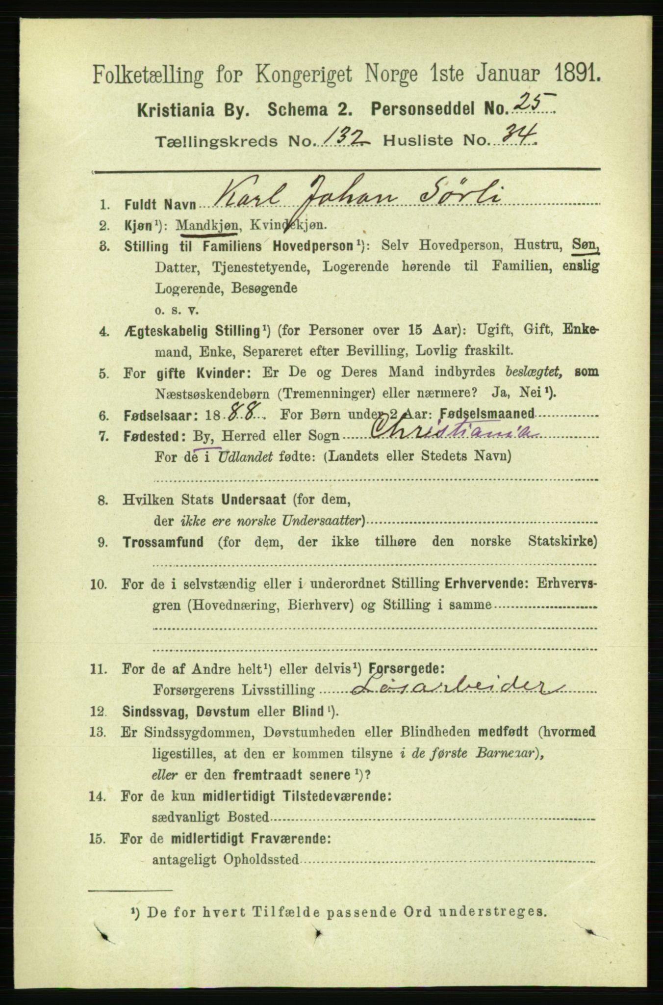 RA, 1891 census for 0301 Kristiania, 1891, p. 71943