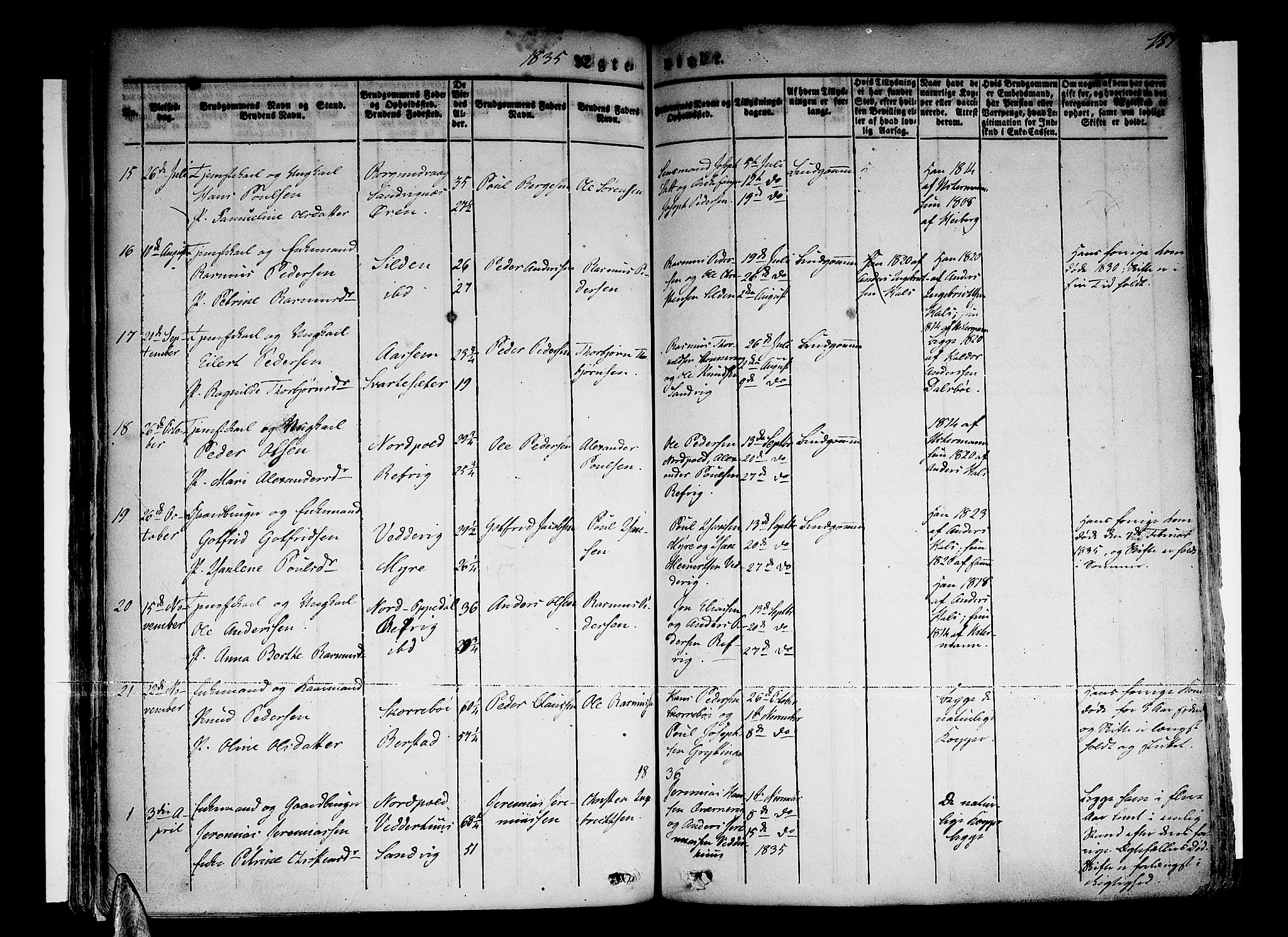 Selje sokneprestembete, SAB/A-99938/H/Ha/Haa/Haaa: Parish register (official) no. A 9, 1829-1844, p. 187