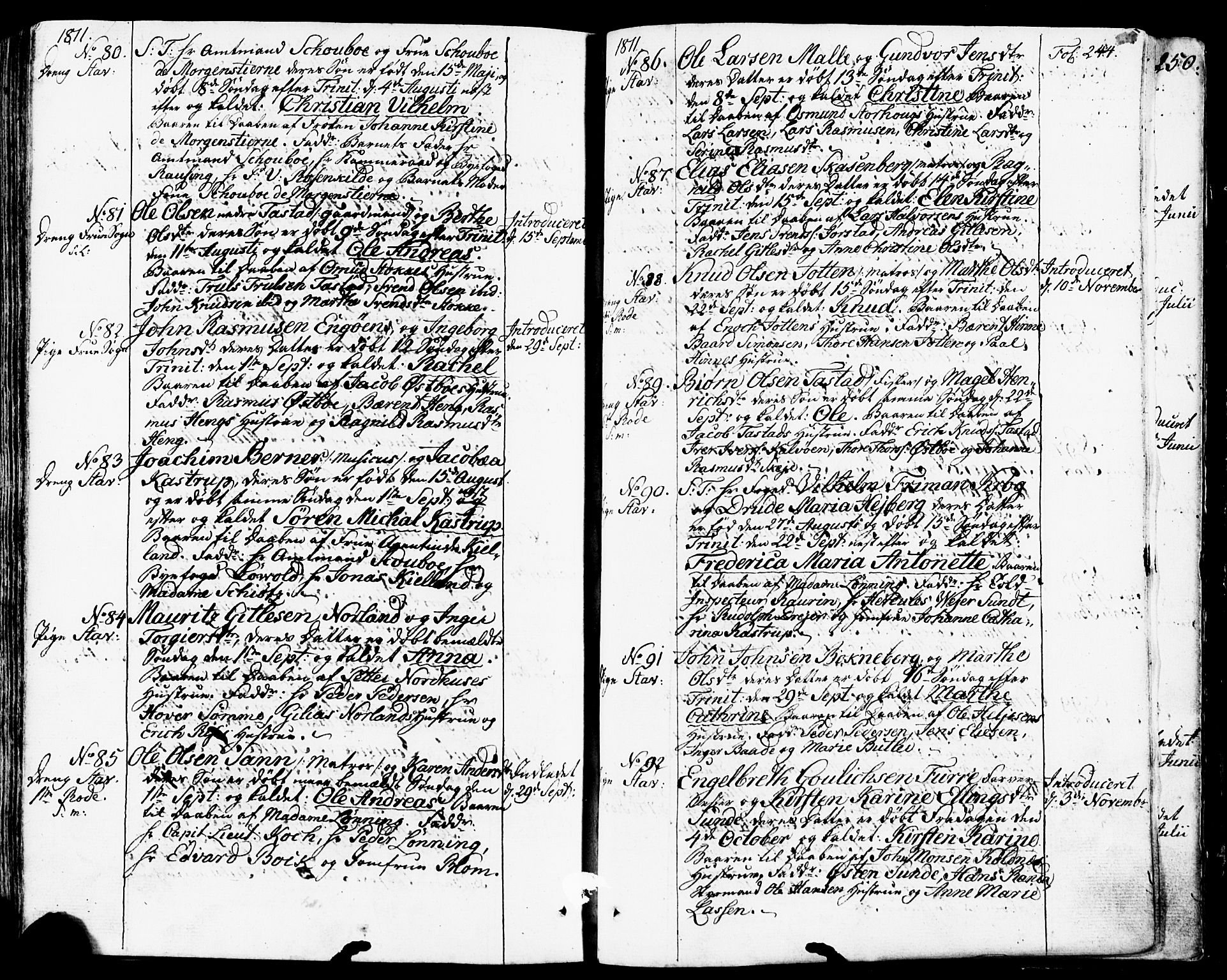 Domkirken sokneprestkontor, AV/SAST-A-101812/001/30/30BB/L0007: Parish register (copy) no. B 7, 1791-1813, p. 244