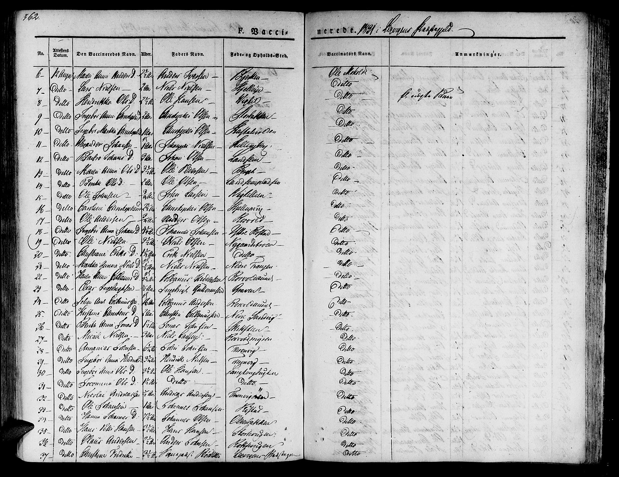 Ministerialprotokoller, klokkerbøker og fødselsregistre - Nord-Trøndelag, AV/SAT-A-1458/701/L0006: Parish register (official) no. 701A06, 1825-1841, p. 362