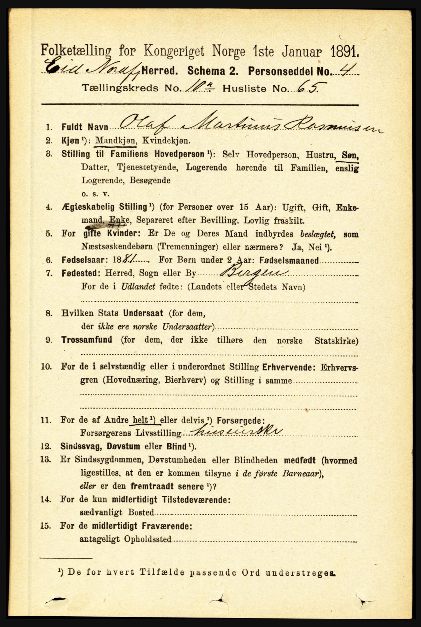 RA, 1891 census for 1443 Eid, 1891, p. 3185