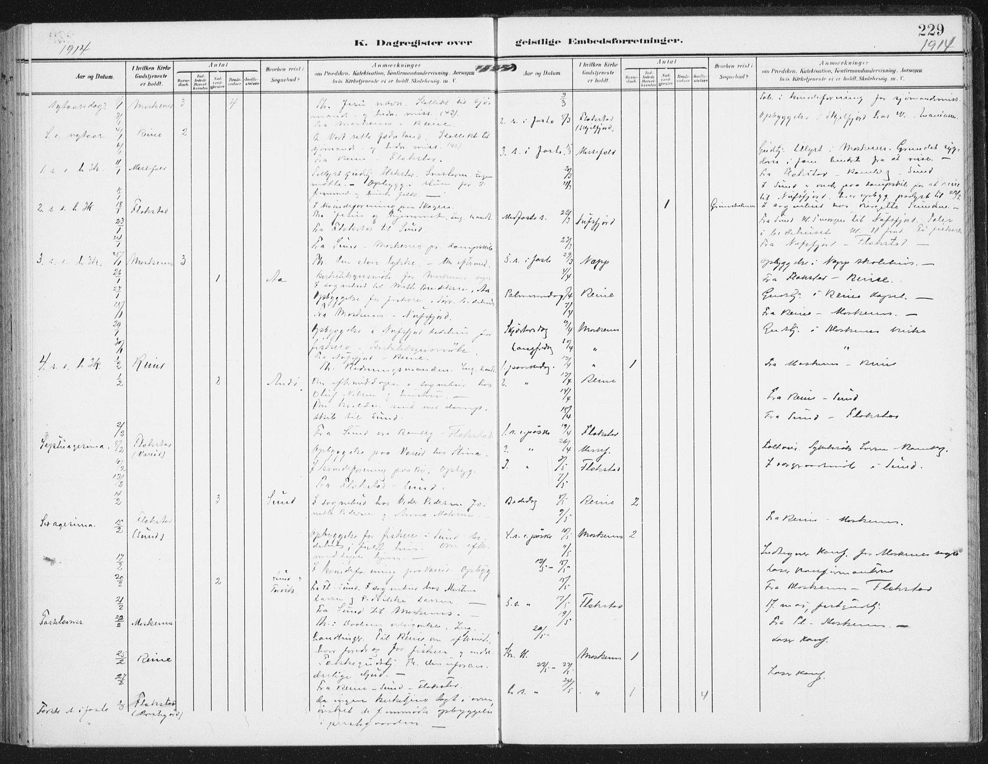 Ministerialprotokoller, klokkerbøker og fødselsregistre - Nordland, SAT/A-1459/885/L1206: Parish register (official) no. 885A07, 1905-1915, p. 229