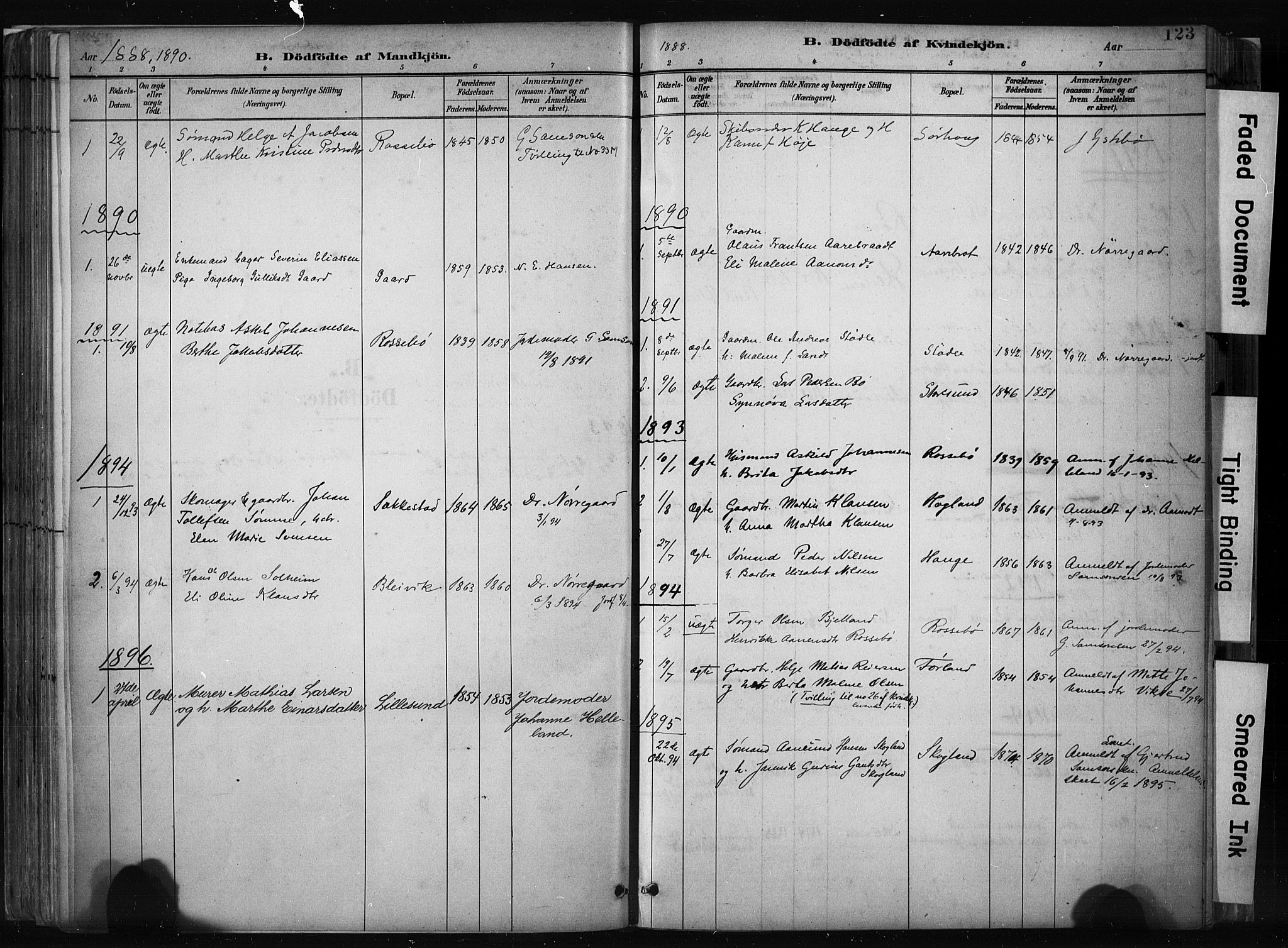 Haugesund sokneprestkontor, SAST/A -101863/H/Ha/Haa/L0004: Parish register (official) no. A 4, 1886-1908, p. 123