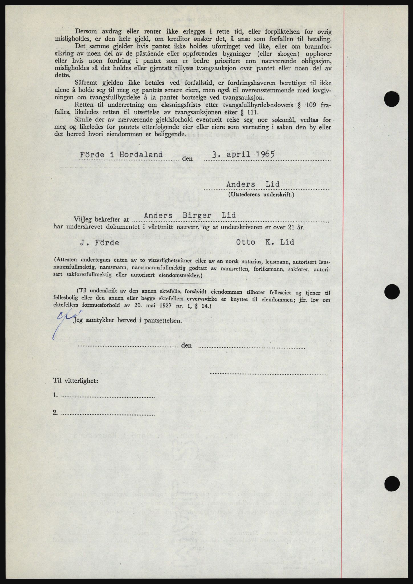 Haugesund tingrett, SAST/A-101415/01/II/IIC/L0053: Mortgage book no. B 53, 1965-1965, Diary no: : 1064/1965