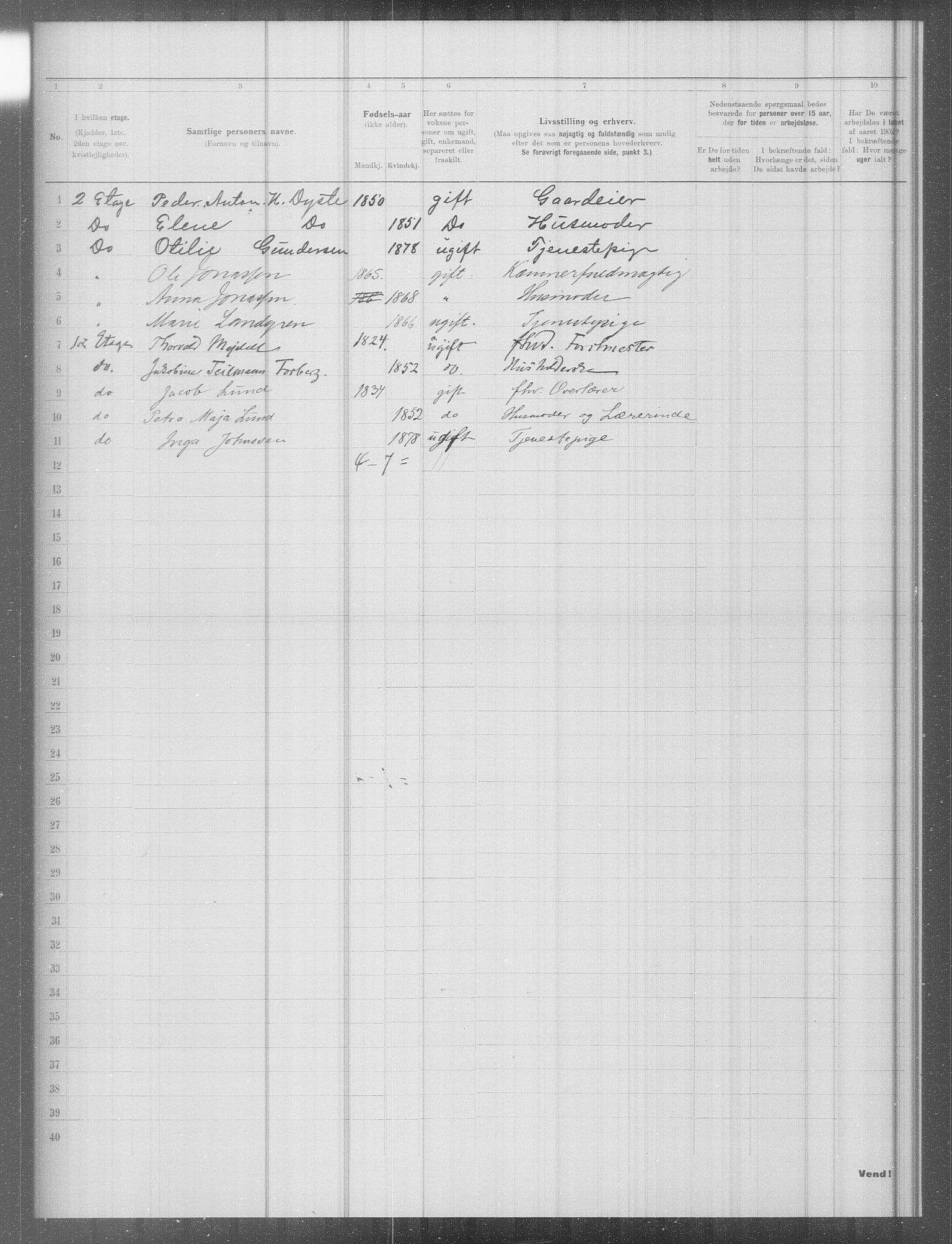 OBA, Municipal Census 1902 for Kristiania, 1902, p. 8563