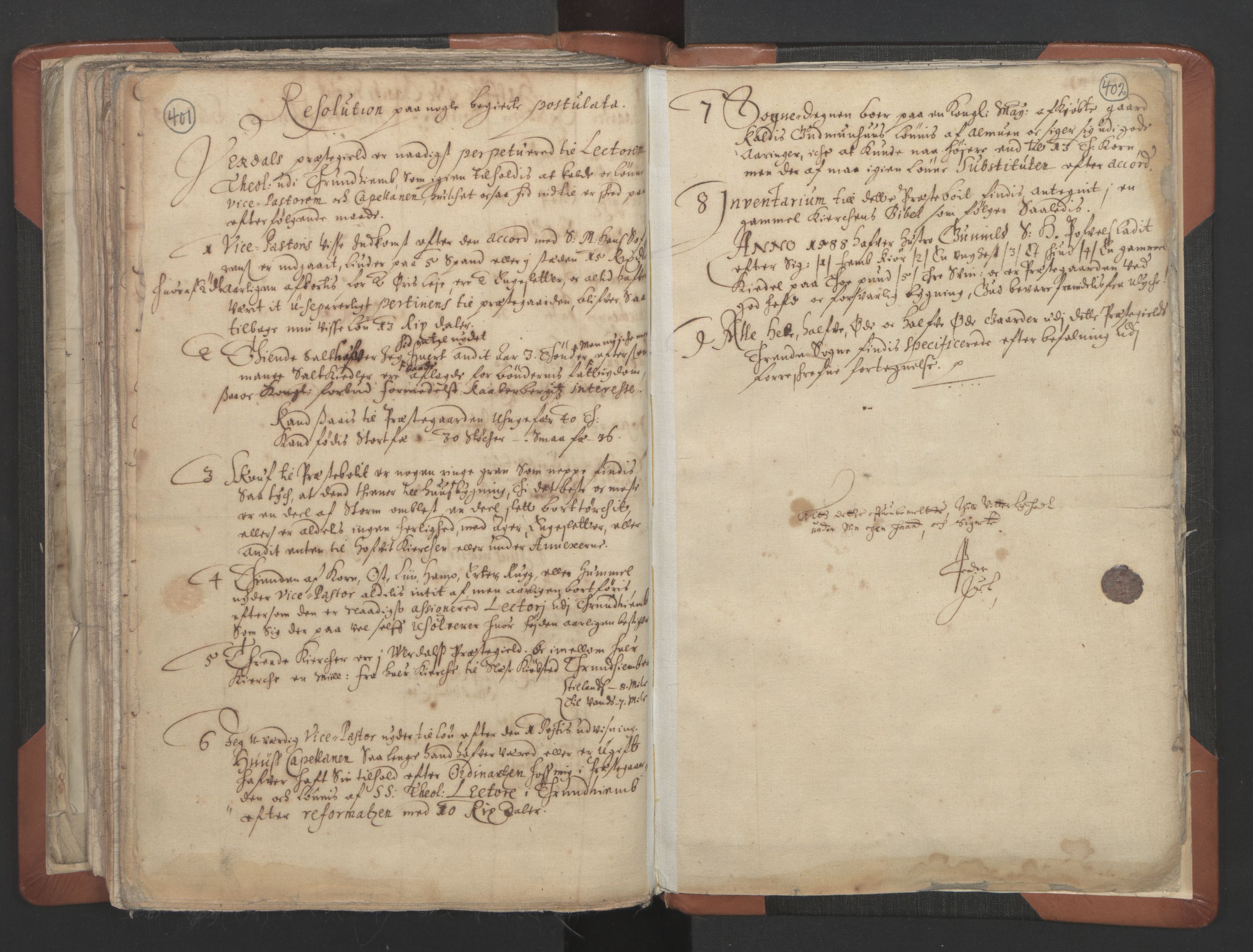 RA, Vicar's Census 1664-1666, no. 32: Innherad deanery, 1664-1666, p. 401-402