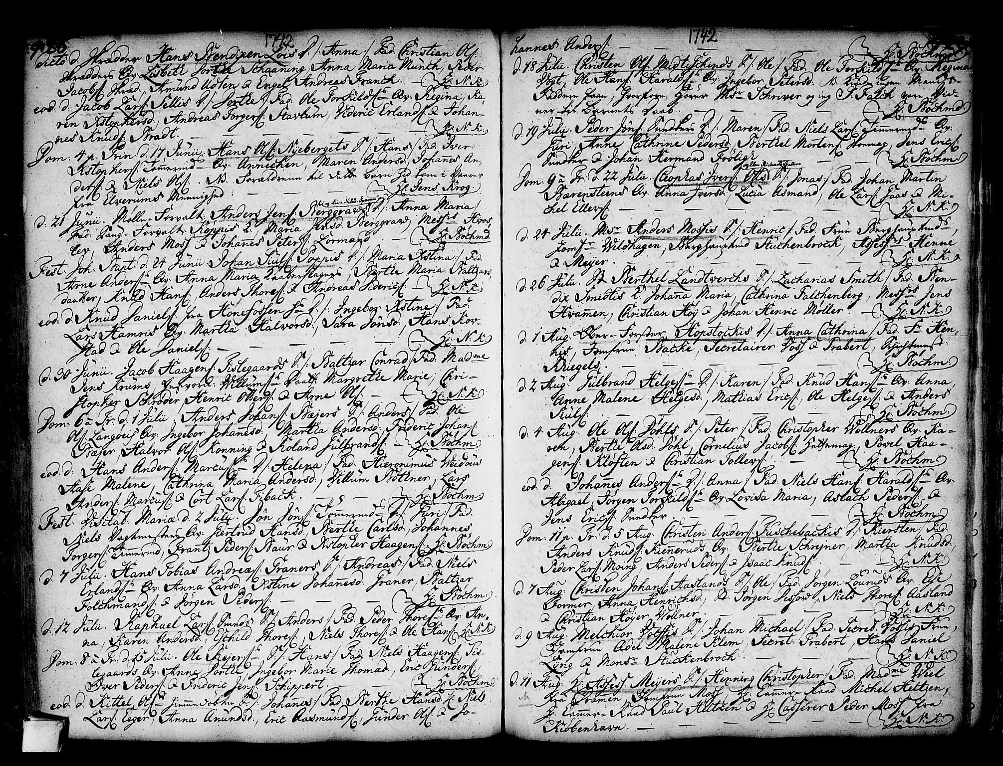 Kongsberg kirkebøker, AV/SAKO-A-22/F/Fa/L0002: Parish register (official) no. I 2, 1721-1743, p. 426-427