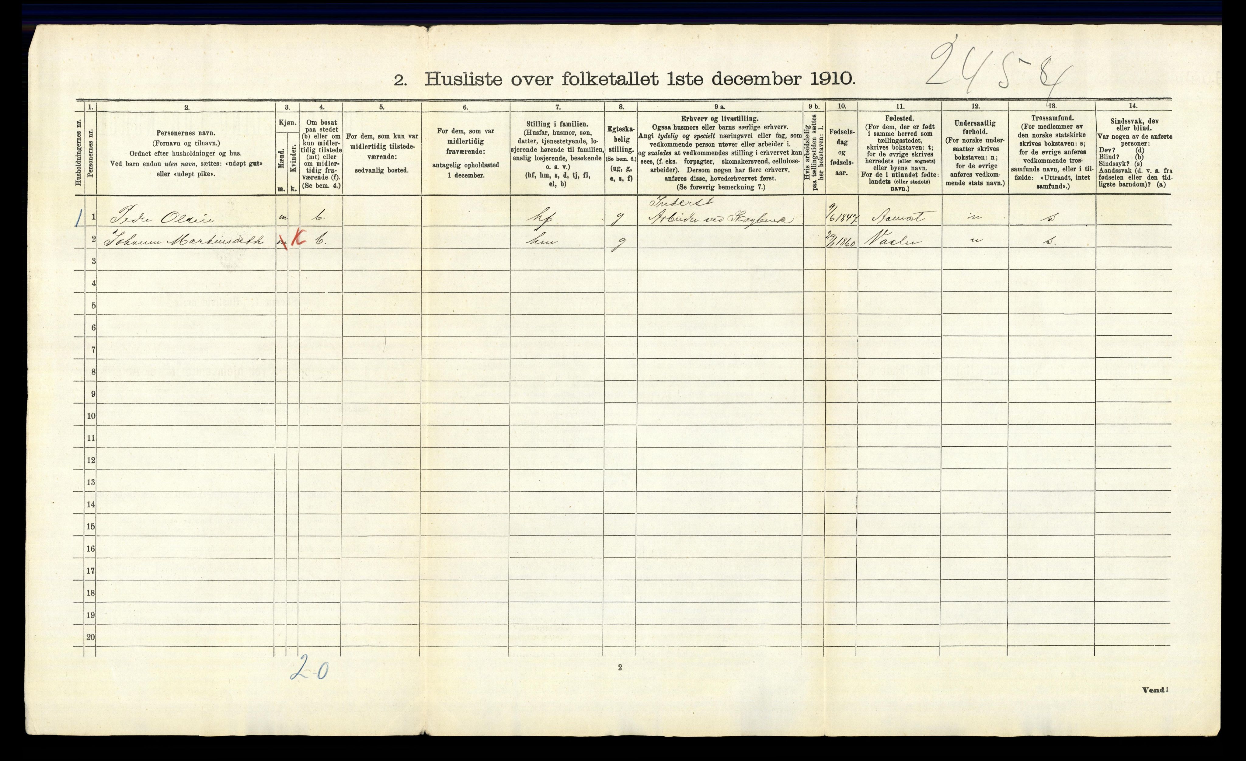 RA, 1910 census for Stor-Elvdal, 1910, p. 48