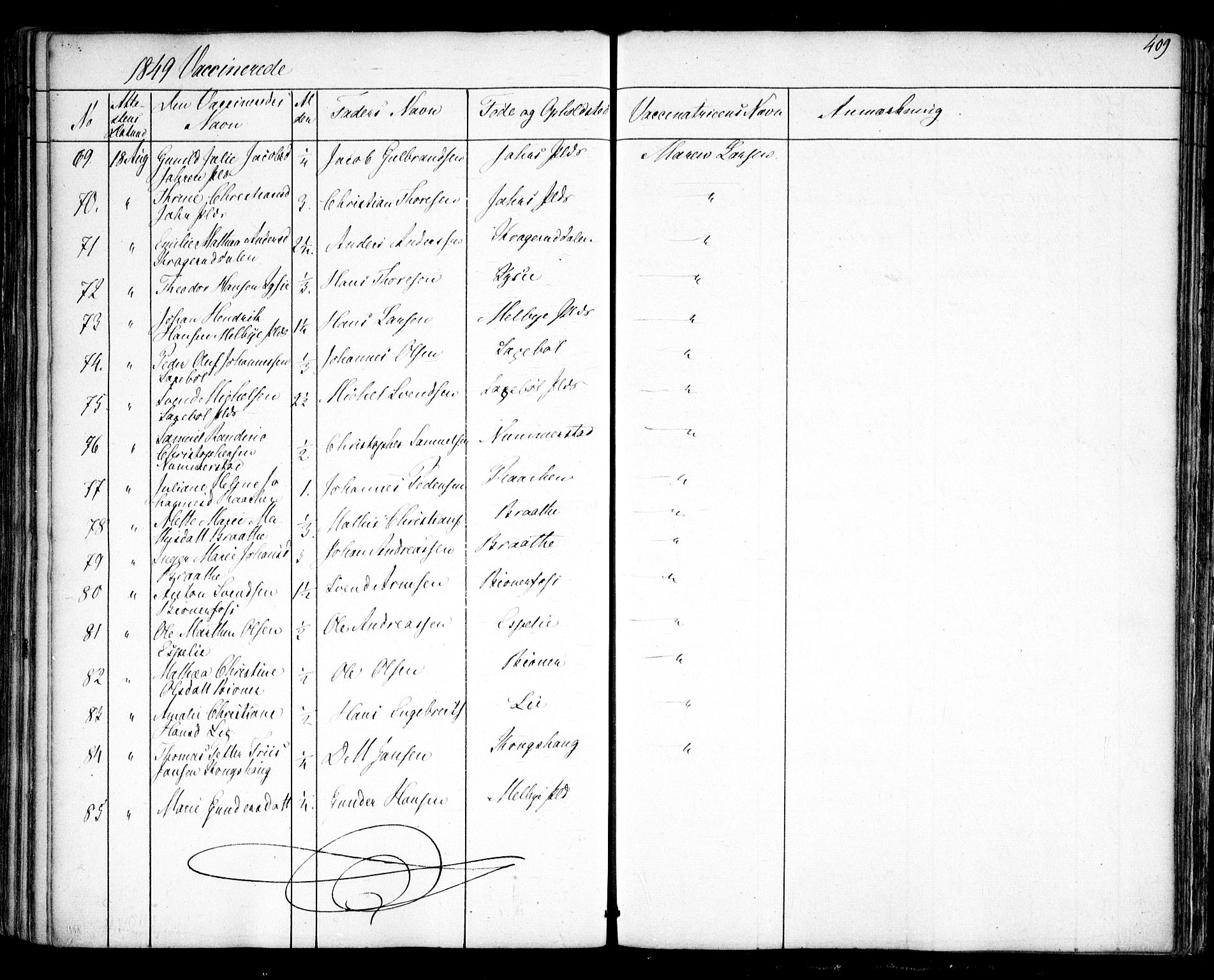 Hobøl prestekontor Kirkebøker, AV/SAO-A-2002/F/Fa/L0003: Parish register (official) no. I 3, 1842-1864, p. 409