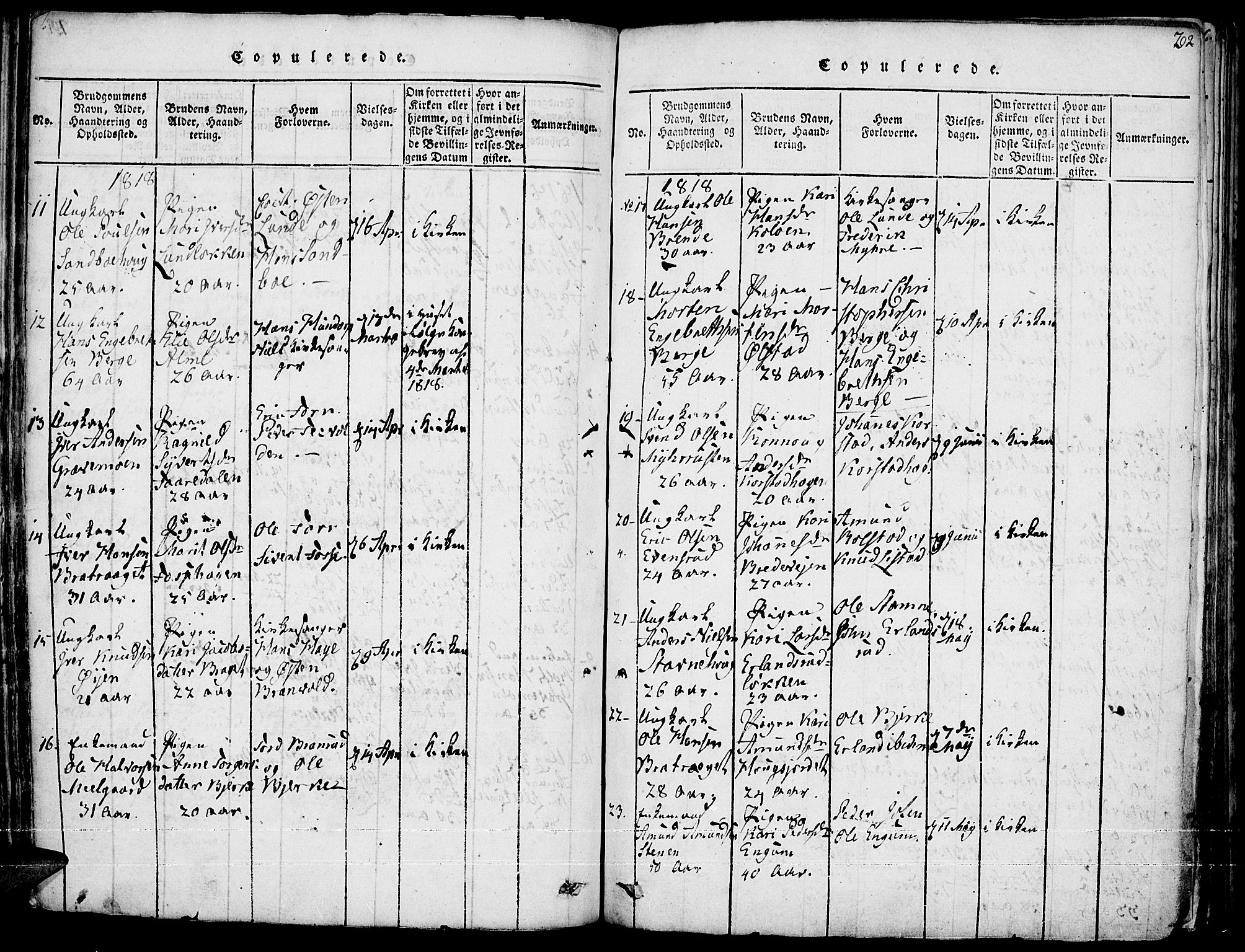 Fron prestekontor, AV/SAH-PREST-078/H/Ha/Haa/L0002: Parish register (official) no. 2, 1816-1827, p. 202