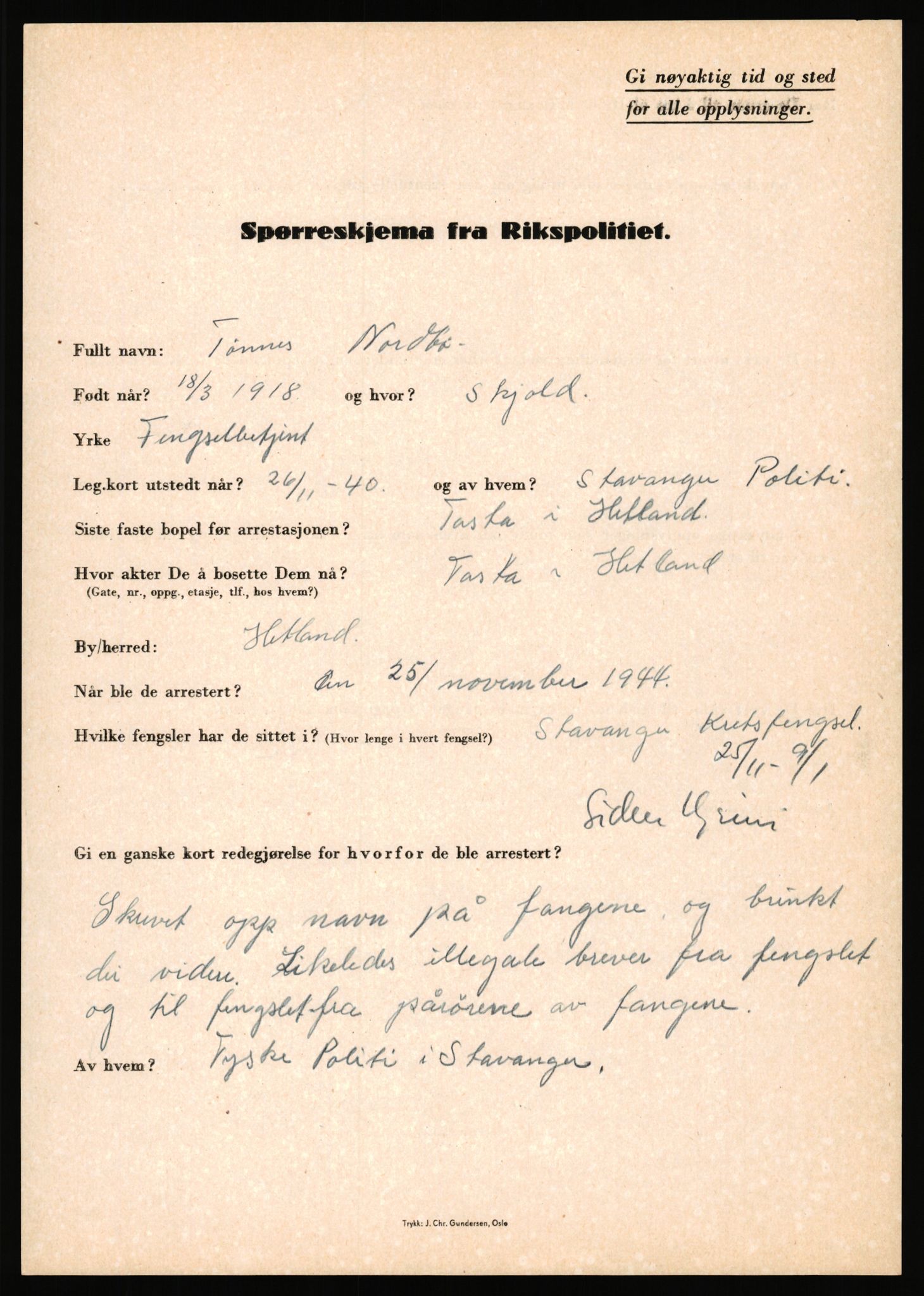 Rikspolitisjefen, AV/RA-S-1560/L/L0012: Mogensen, Øivind - Noraas, Lars, 1940-1945, p. 988