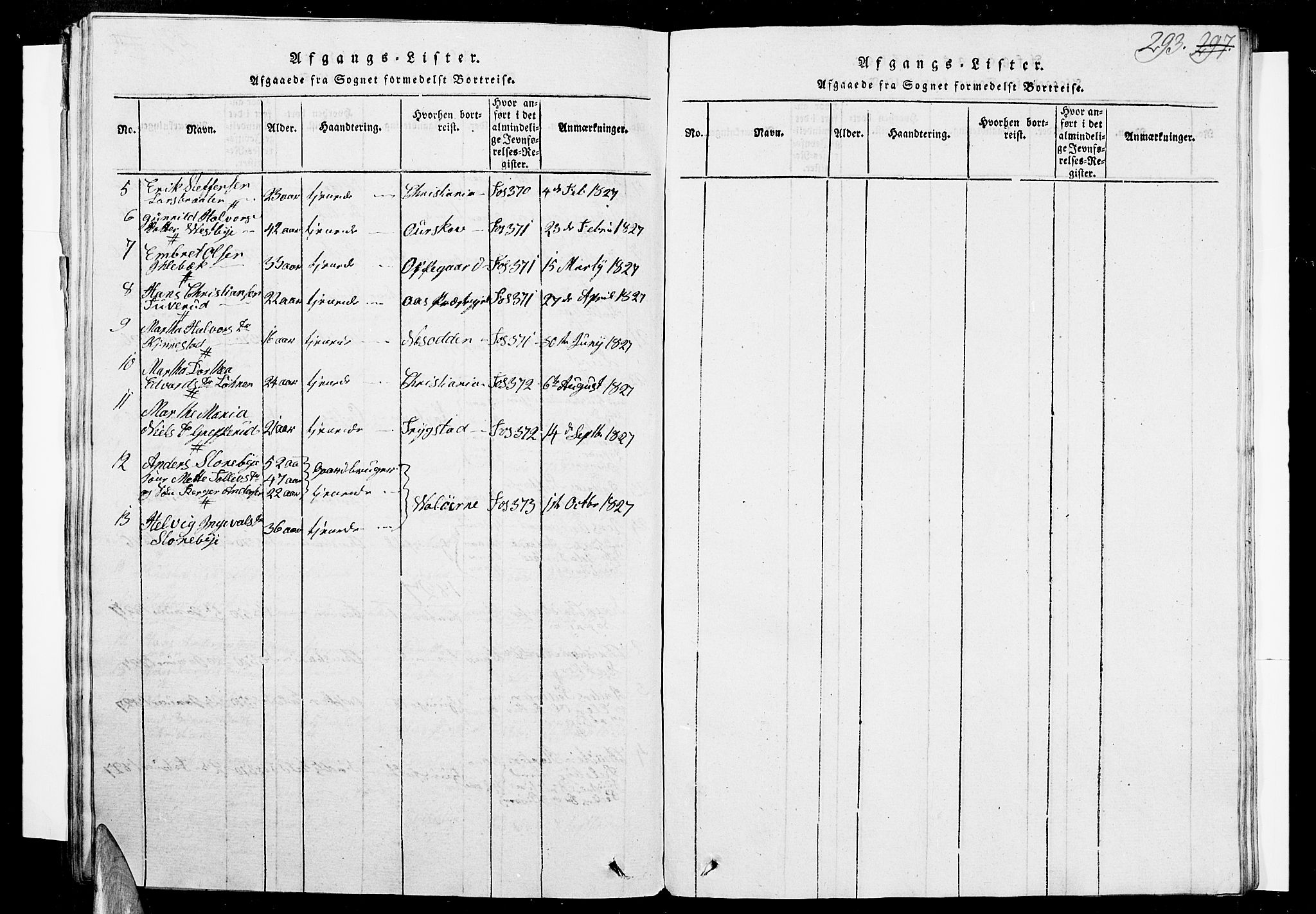 Høland prestekontor Kirkebøker, SAO/A-10346a/G/Ga/L0001: Parish register (copy) no. I 1, 1814-1827, p. 293