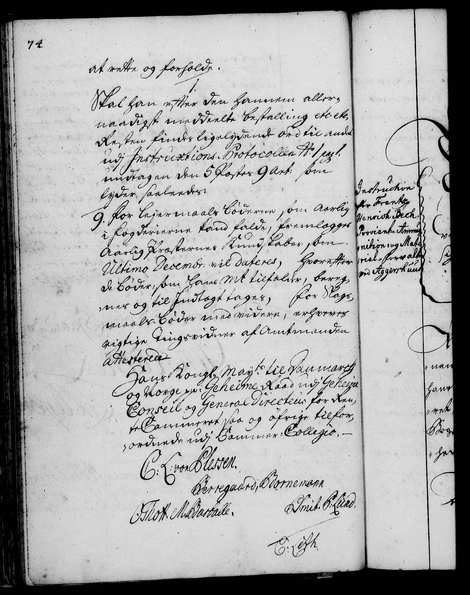 Rentekammeret, Kammerkanselliet, RA/EA-3111/G/Gg/Ggi/L0002: Norsk instruksjonsprotokoll med register (merket RK 53.35), 1729-1751, p. 74