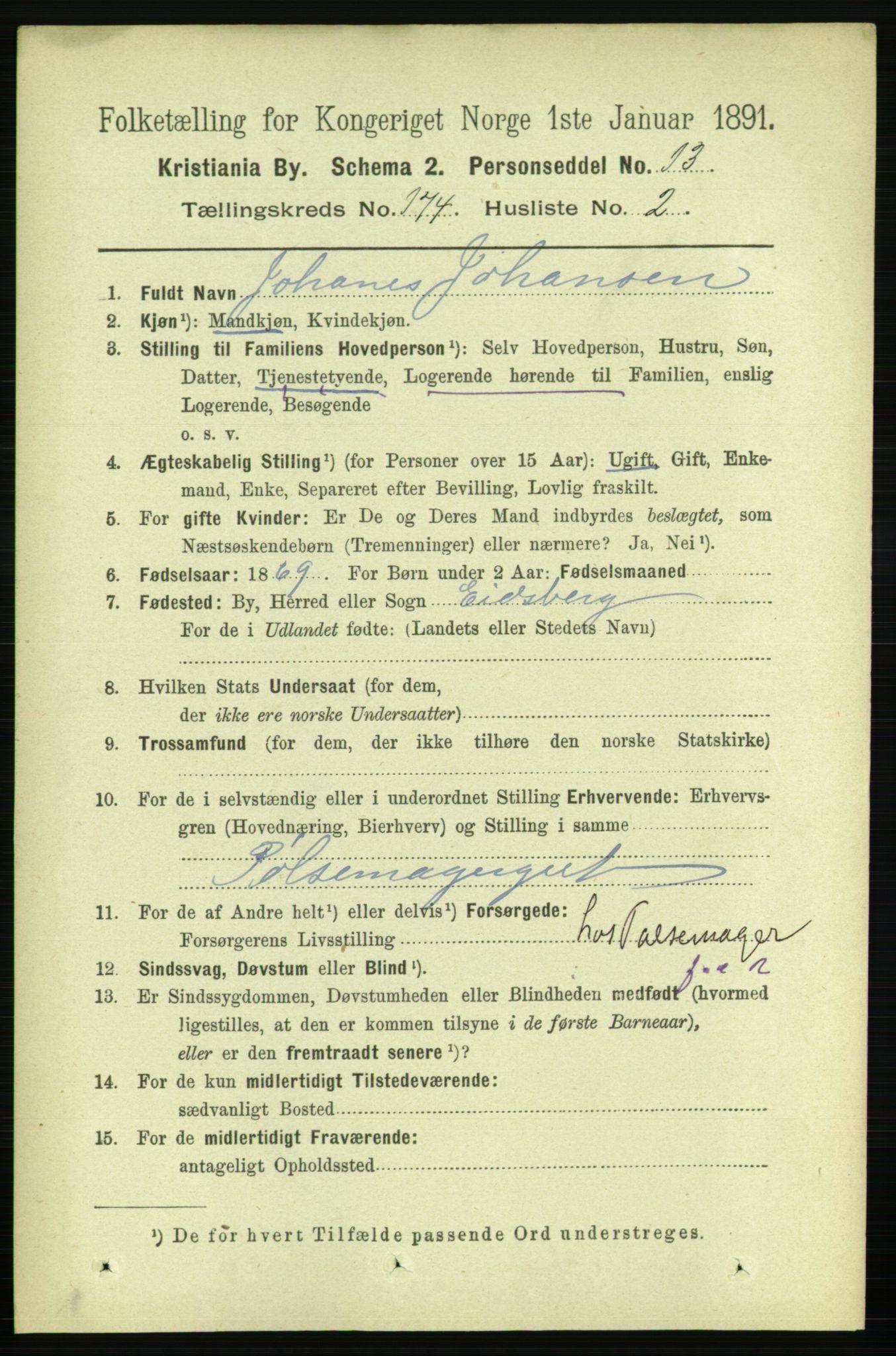 RA, 1891 census for 0301 Kristiania, 1891, p. 103923