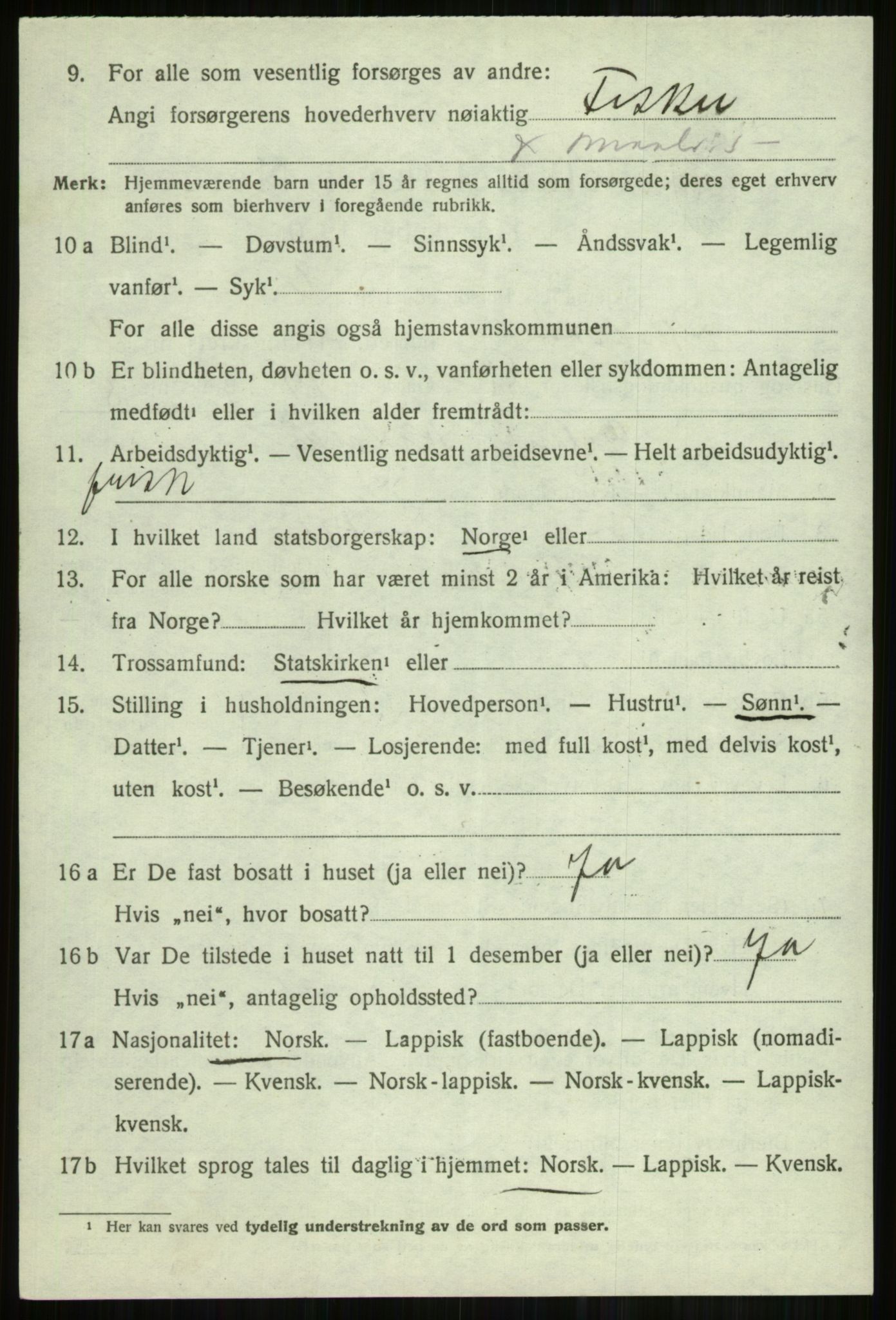 SATØ, 1920 census for Skjervøy, 1920, p. 2872