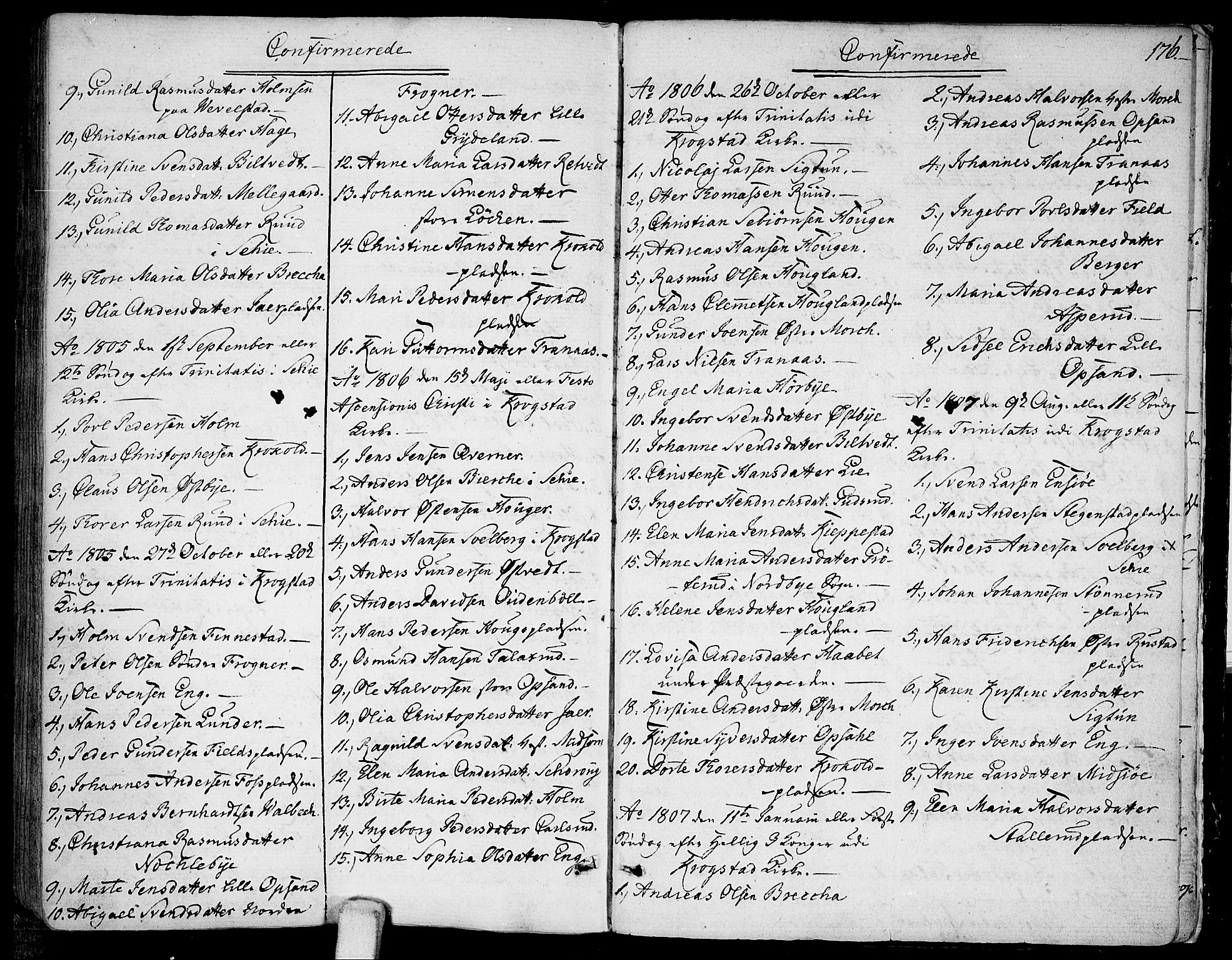 Kråkstad prestekontor Kirkebøker, SAO/A-10125a/F/Fa/L0002: Parish register (official) no. I 2, 1786-1814, p. 176