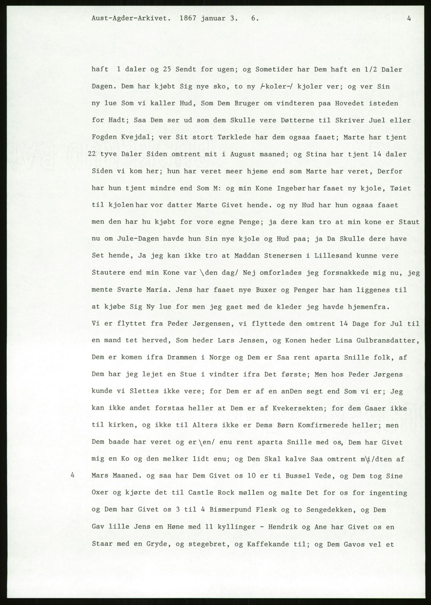 Samlinger til kildeutgivelse, Amerikabrevene, AV/RA-EA-4057/F/L0026: Innlån fra Aust-Agder: Aust-Agder-Arkivet - Erickson, 1838-1914, p. 101