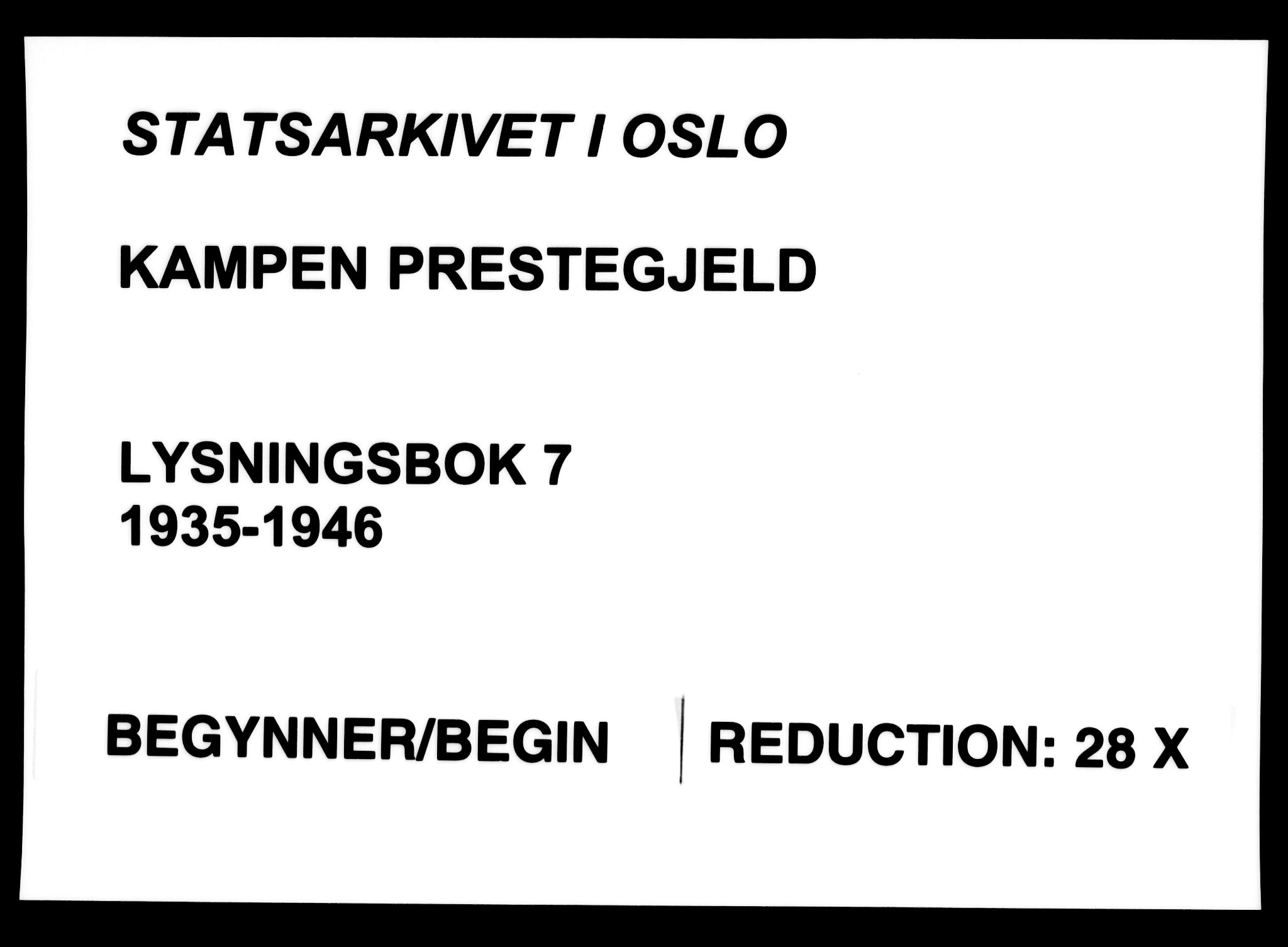 Kampen prestekontor Kirkebøker, SAO/A-10853/H/Ha/L0007: Banns register no. 7, 1935-1946