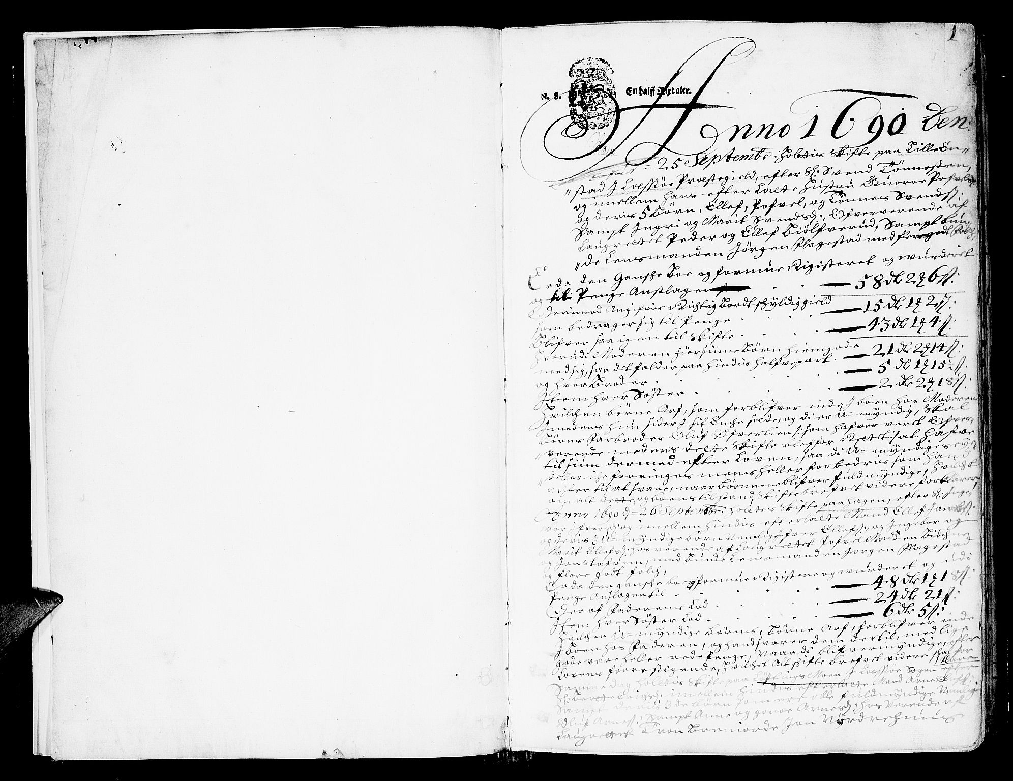 Sorenskriverier i Gudbrandsdalen, SAH/TING-036/J/Ja/Jaa/L0003: Skifteprotokoll - Nord-Gudbrandsdal, 1690-1719, p. 0b-1a
