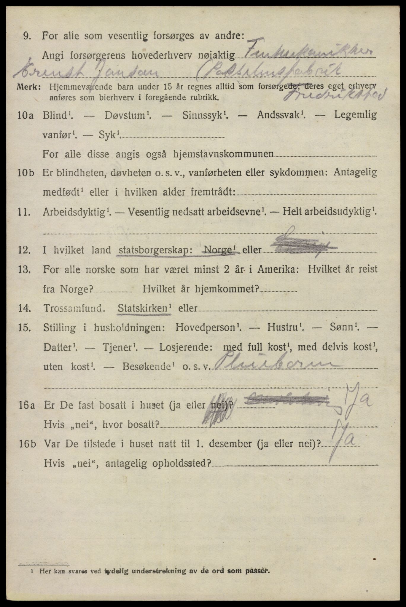 SAO, 1920 census for Rygge, 1920, p. 2952