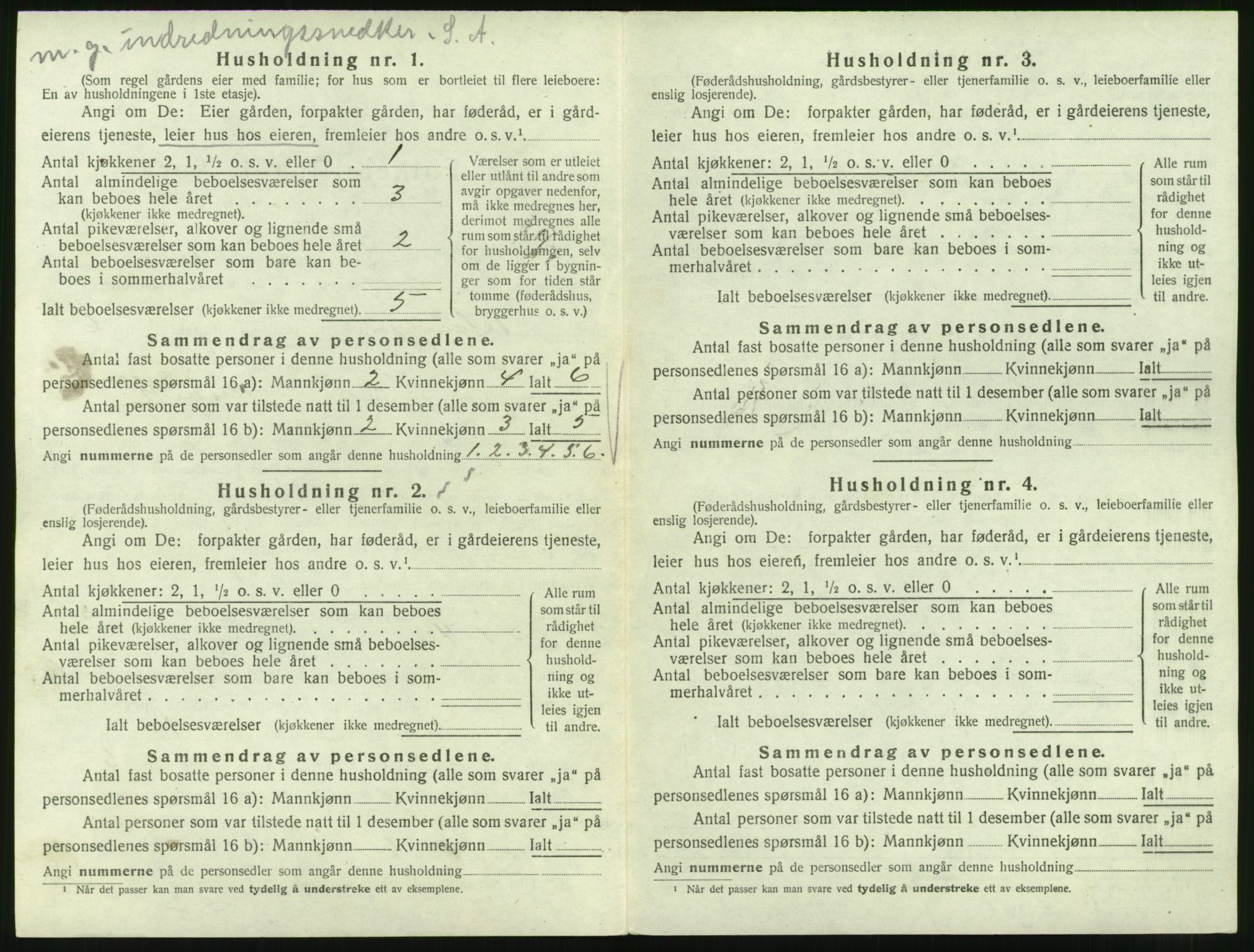 SAT, 1920 census for Valsøyfjord, 1920, p. 406