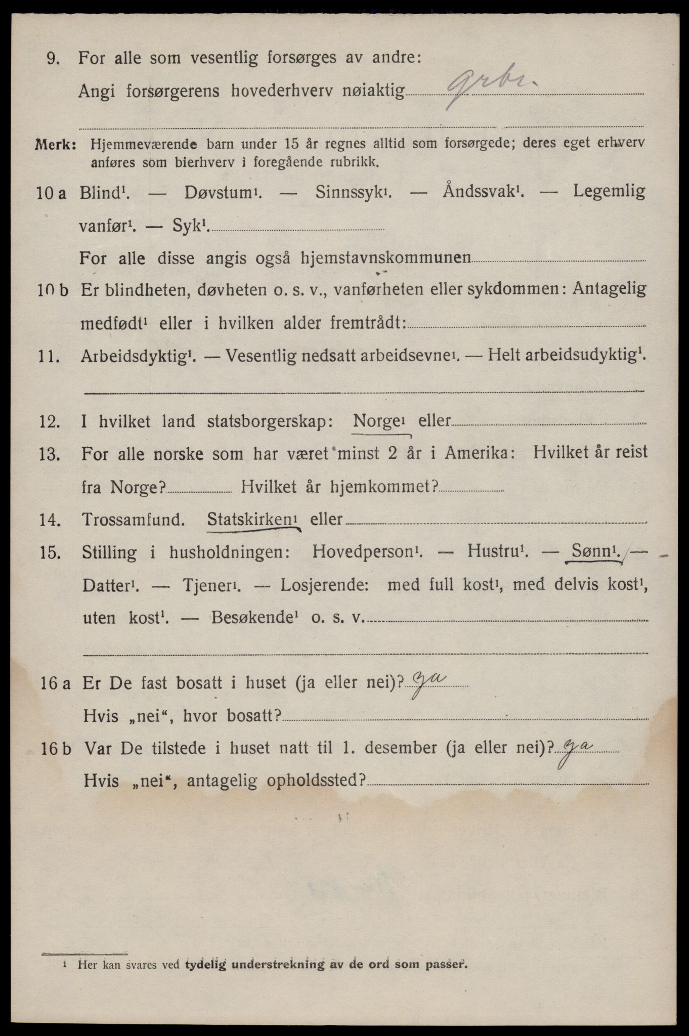 SAKO, 1920 census for Seljord, 1920, p. 1505