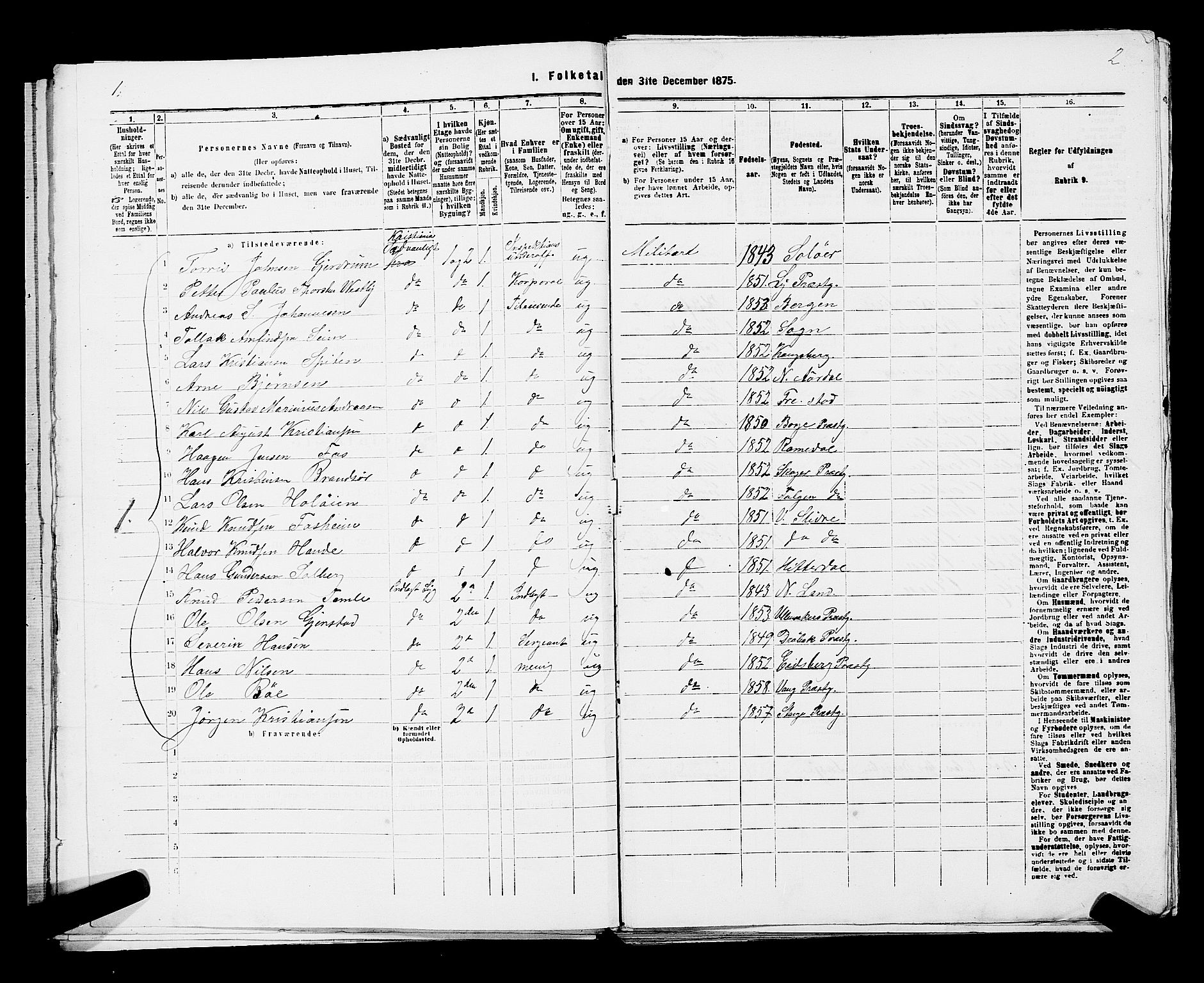 RA, 1875 census for 0301 Kristiania, 1875, p. 4784