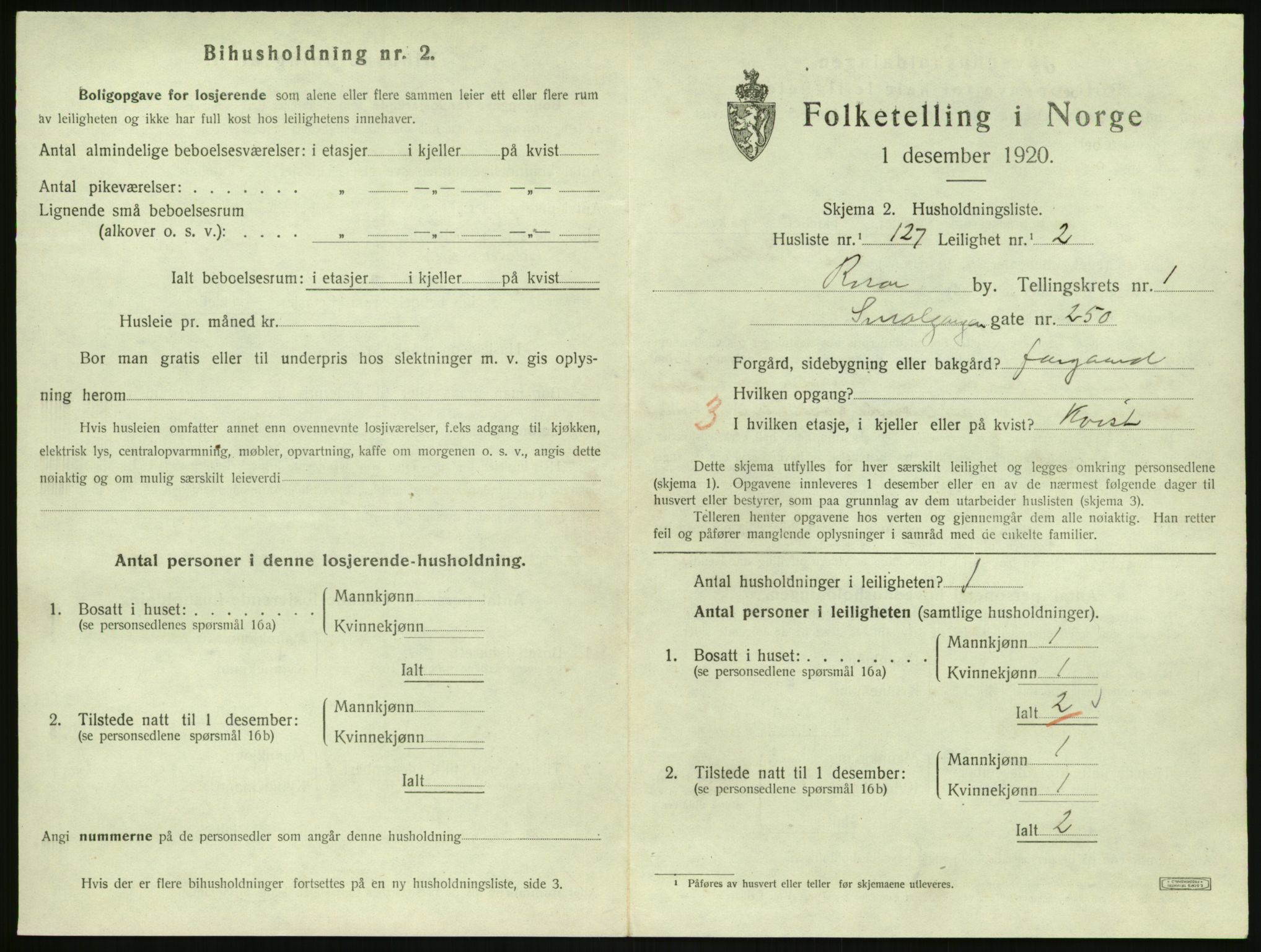 SAK, 1920 census for Risør, 1920, p. 1659