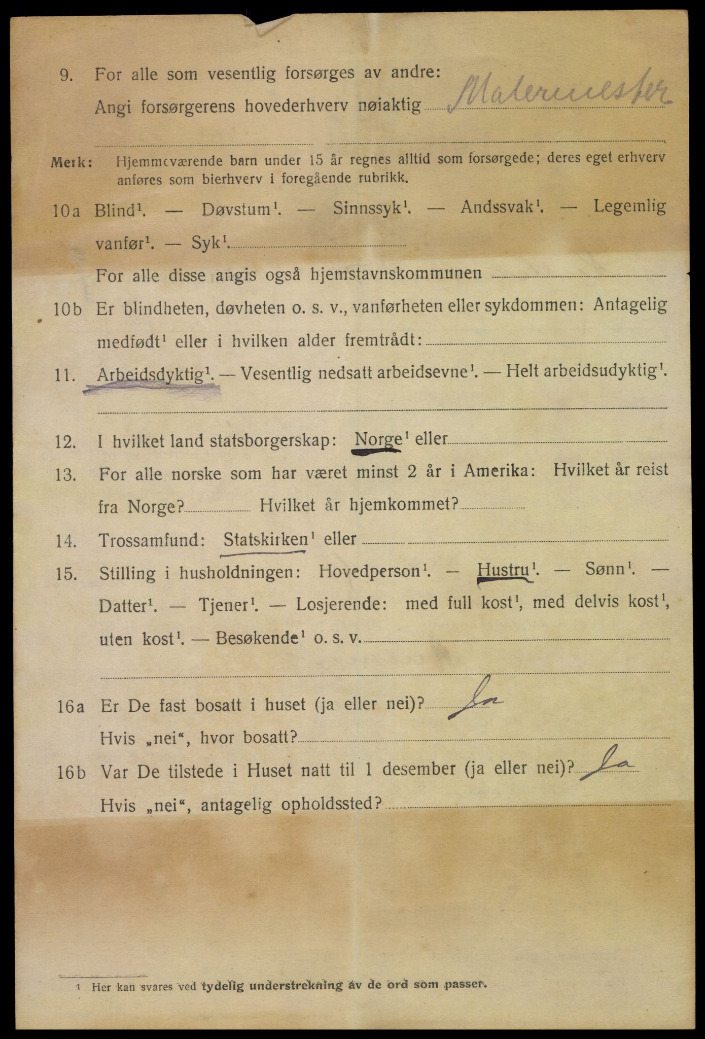 SAK, 1920 census for Kristiansand, 1920, p. 23596