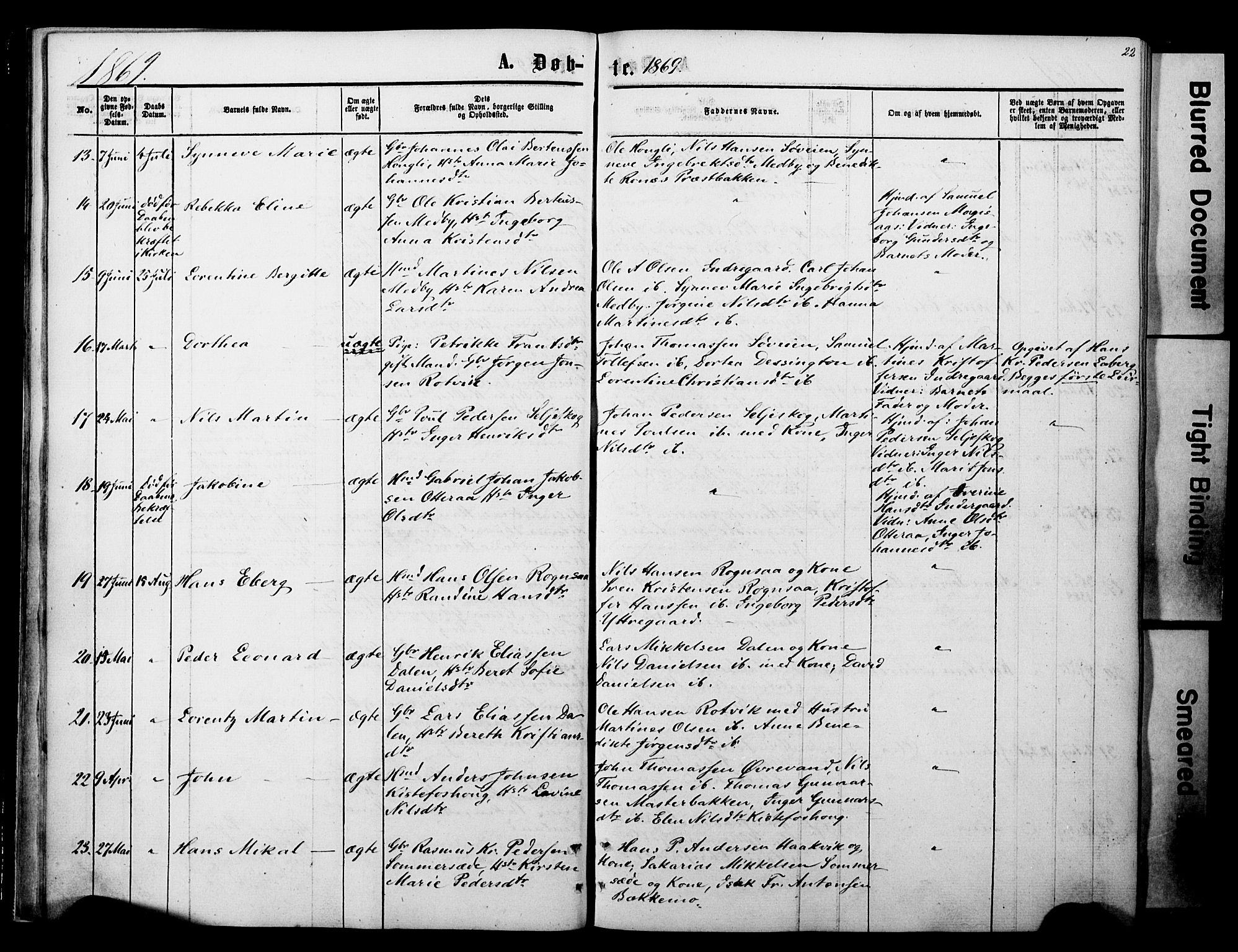 Ibestad sokneprestembete, SATØ/S-0077/H/Ha/Haa/L0013kirke: Parish register (official) no. 13, 1865-1879, p. 22