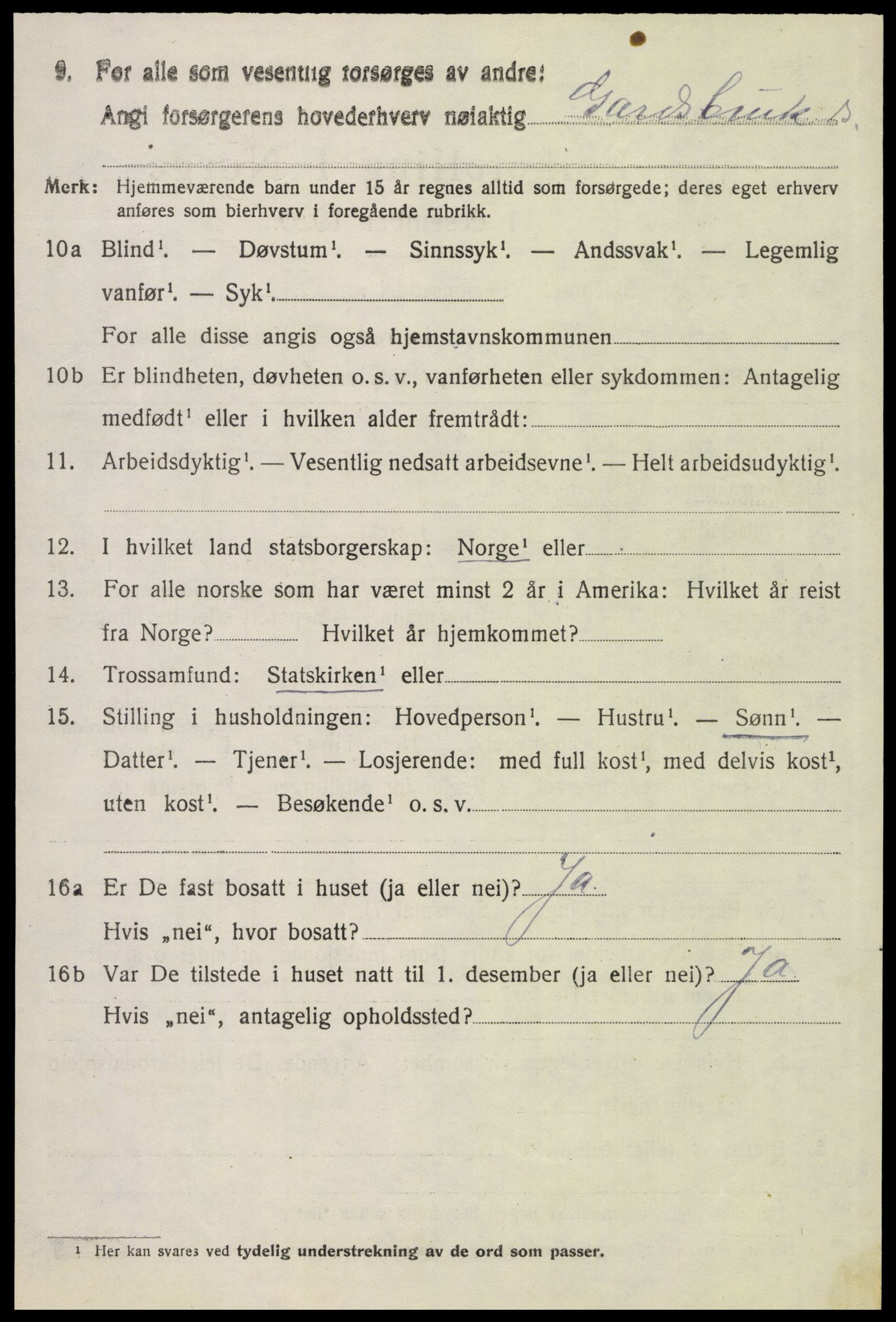 SAH, 1920 census for Grue, 1920, p. 8124