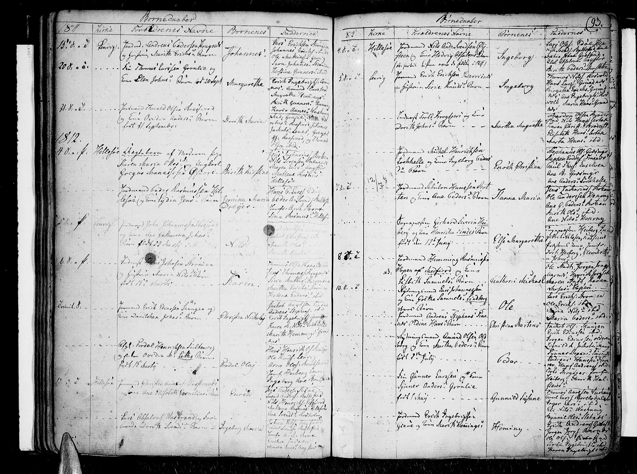 Lenvik sokneprestembete, SATØ/S-1310/H/Ha/Haa/L0002kirke: Parish register (official) no. 2, 1784-1820, p. 93