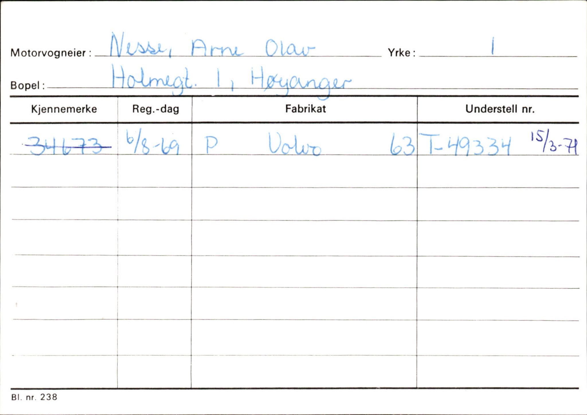 Statens vegvesen, Sogn og Fjordane vegkontor, AV/SAB-A-5301/4/F/L0130: Eigarregister Eid T-Å. Høyanger A-O, 1945-1975, p. 2253