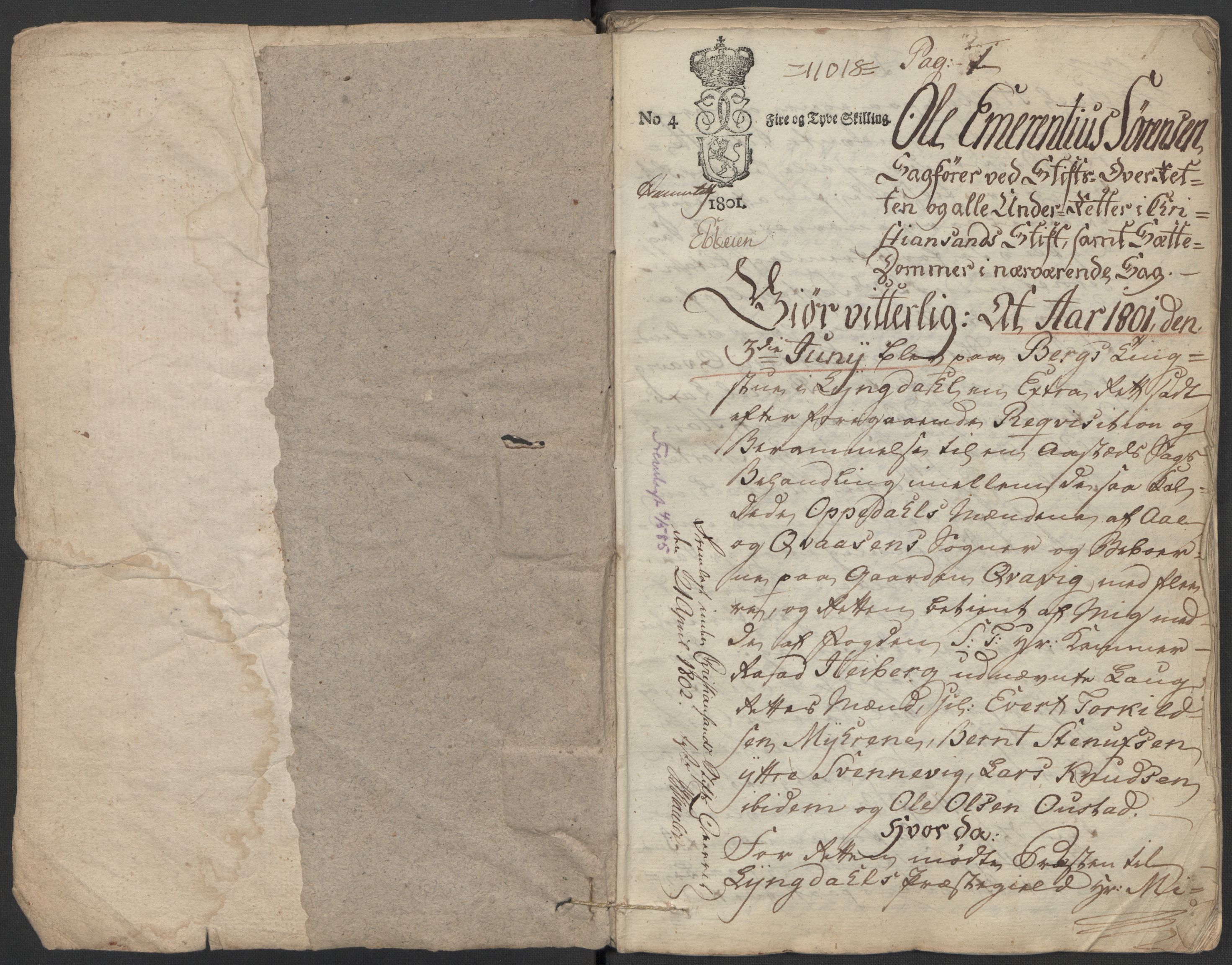 Riksarkivets diplomsamling, AV/RA-EA-5965/F15/L0034: Prestearkiv - Vest-Agder, 1801-1803, p. 5