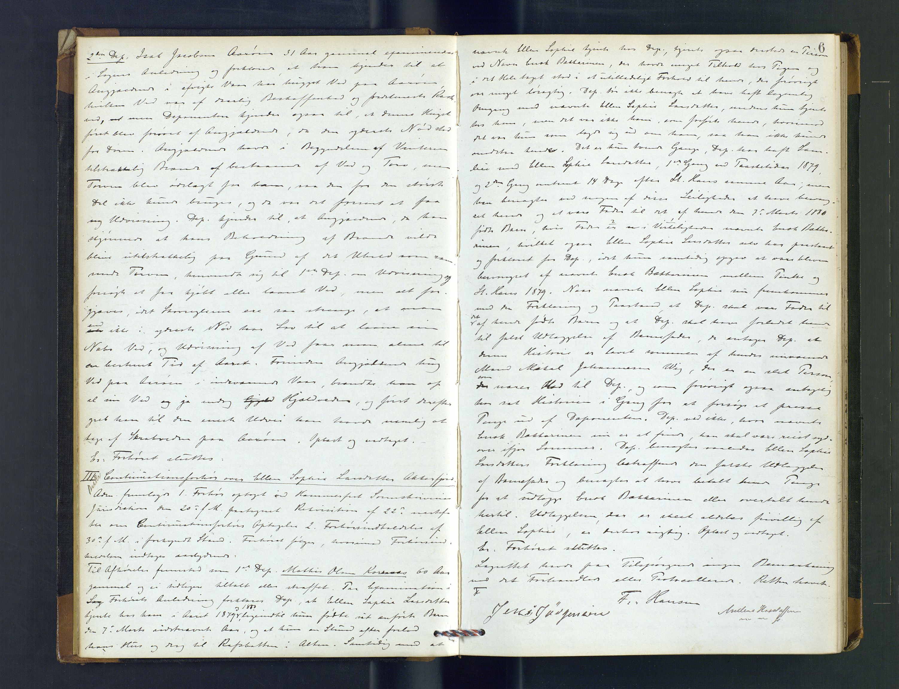 Alta fogderi/sorenskriveri, AV/SATØ-SATØ-5/1/J/Jb/L0178: Ekstrarettsprotokoll, 1885-1888, p. 6
