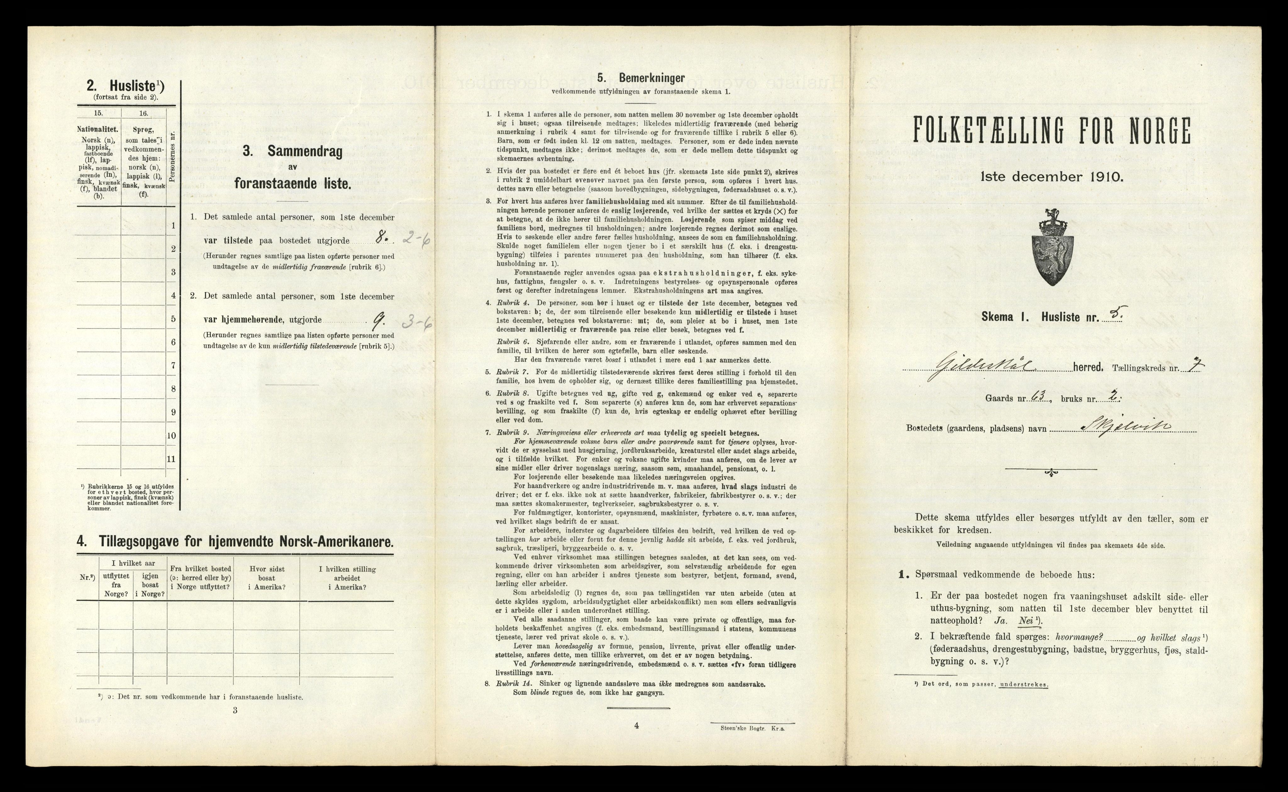 RA, 1910 census for Gildeskål, 1910, p. 739