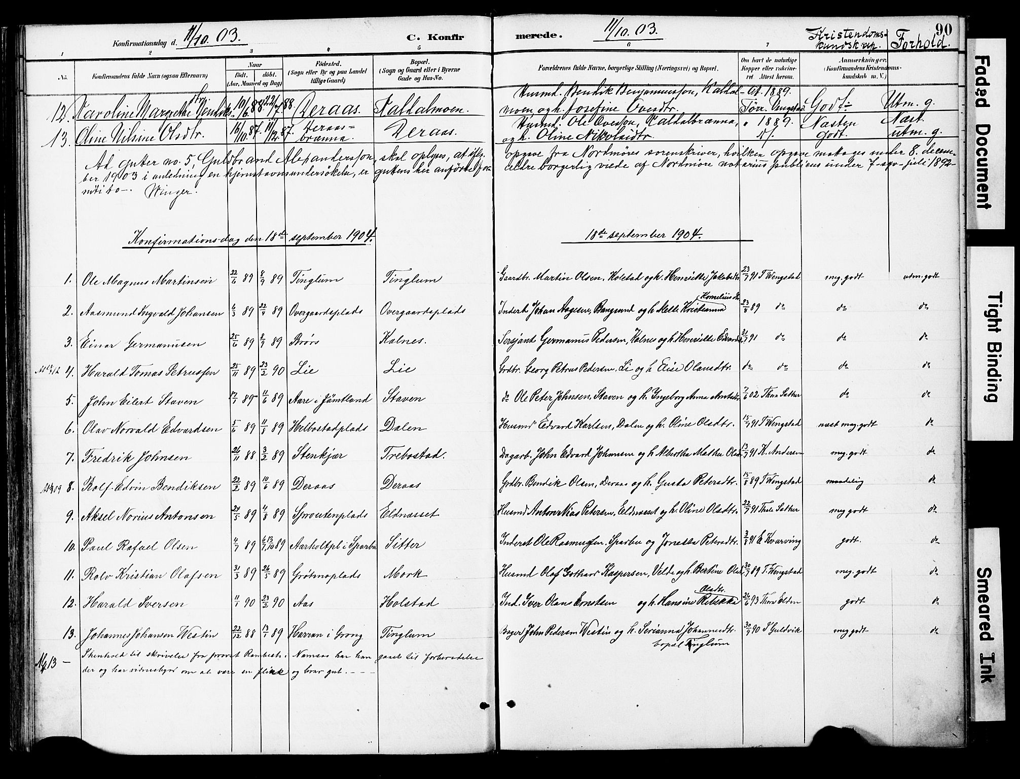 Ministerialprotokoller, klokkerbøker og fødselsregistre - Nord-Trøndelag, SAT/A-1458/742/L0409: Parish register (official) no. 742A02, 1891-1905, p. 90