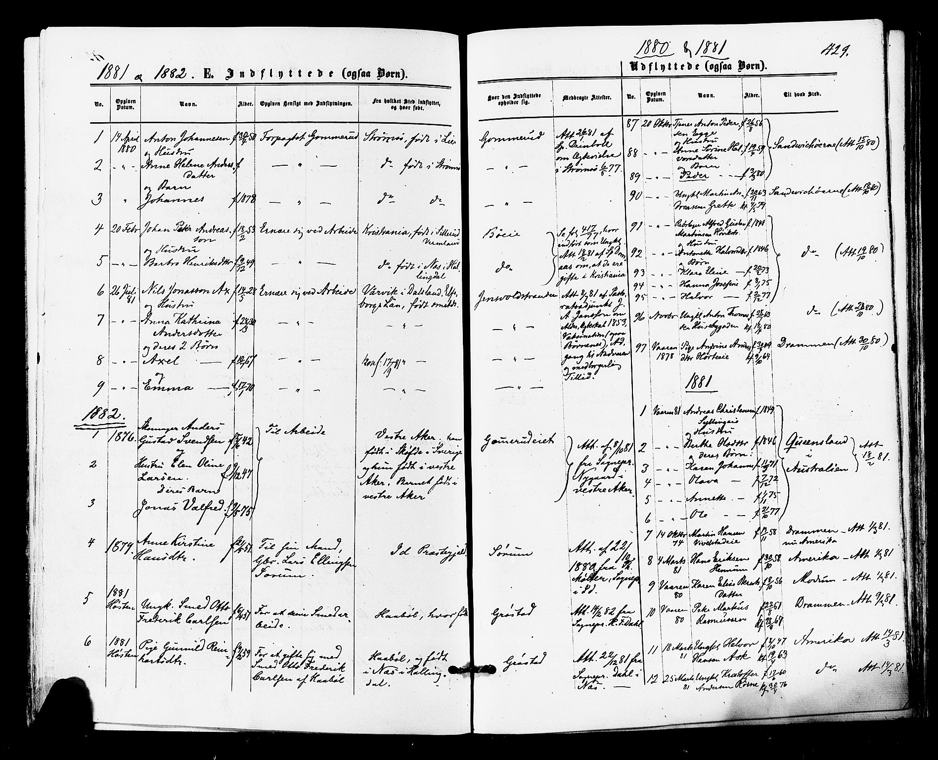 Lier kirkebøker, AV/SAKO-A-230/F/Fa/L0014: Parish register (official) no. I 14, 1875-1882, p. 429